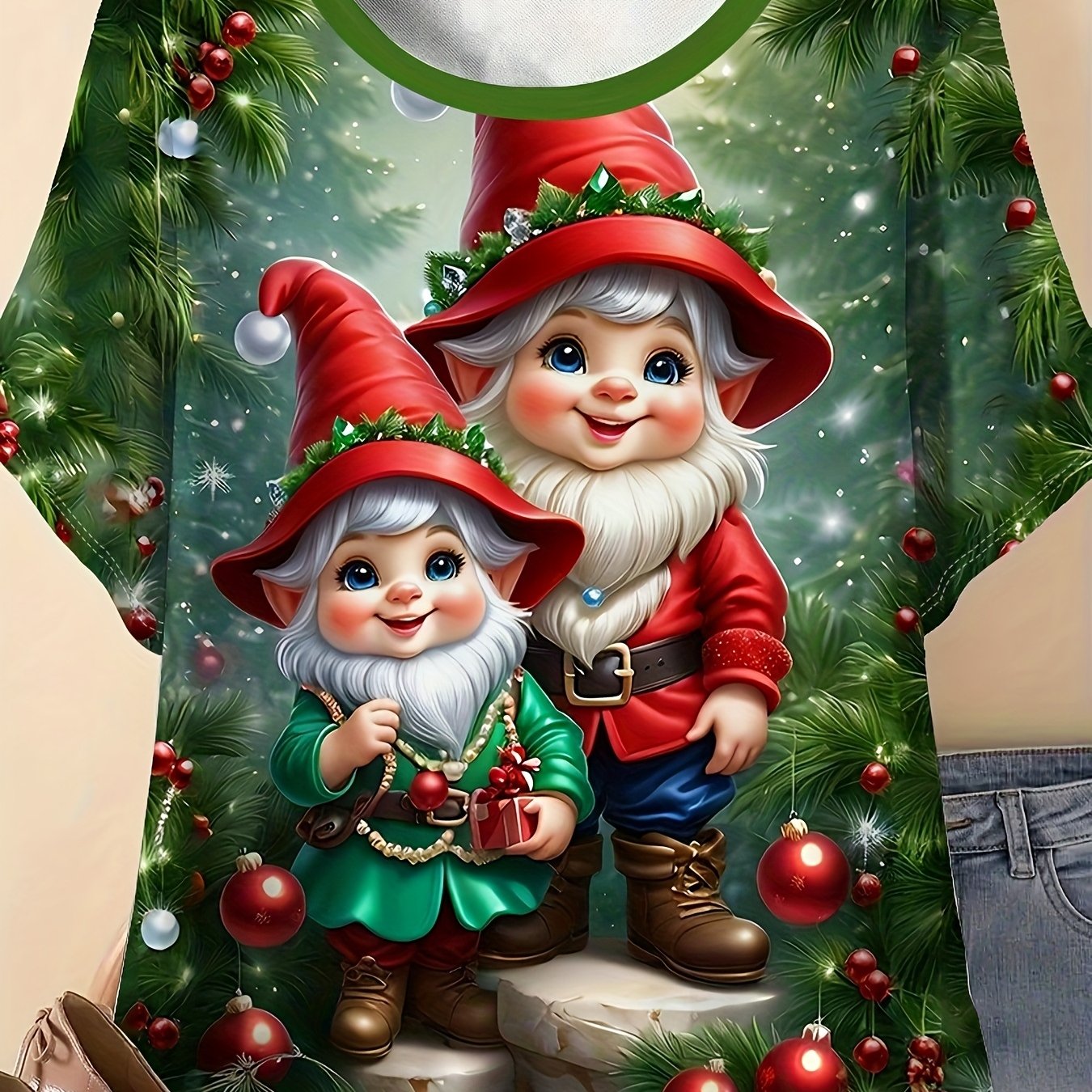 TEMU Plus Size, Christmas Gift, Casual Short Sleeve Round Neck Top - Fashionable And Comfortable For Spring/summer - Women's Plus Size Fashion