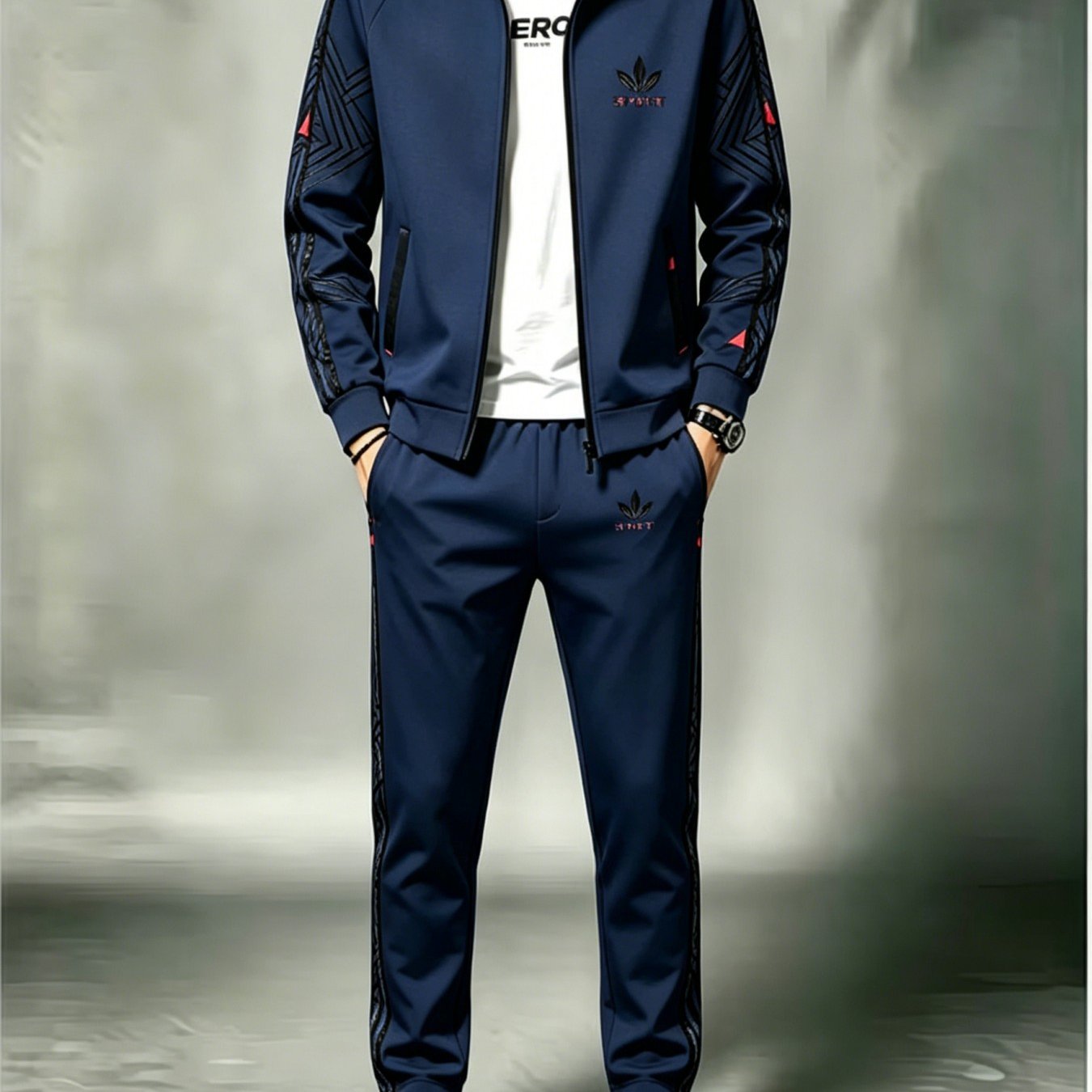 Image of 2026 European And American Men's Casual Sports Suits, Men's Sports Jackets, Men's Casual Sports Trousers With Digital Printing, Suitable For Home, Outdoor, Beach, Gym, And , Men's Gifts, Father's Day