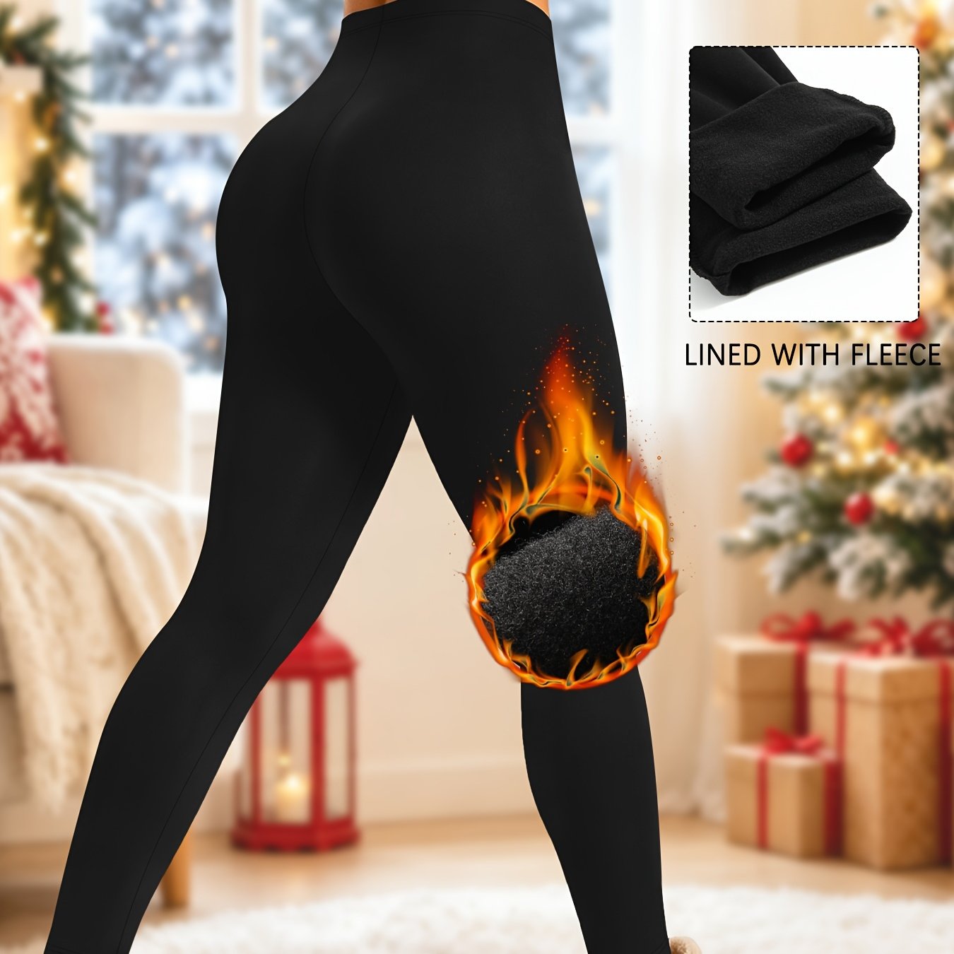Women' Soft Fleece-lined Thermal Leggings, Warm Winter Pants For Yoga, Running, Workout & Cold Weather