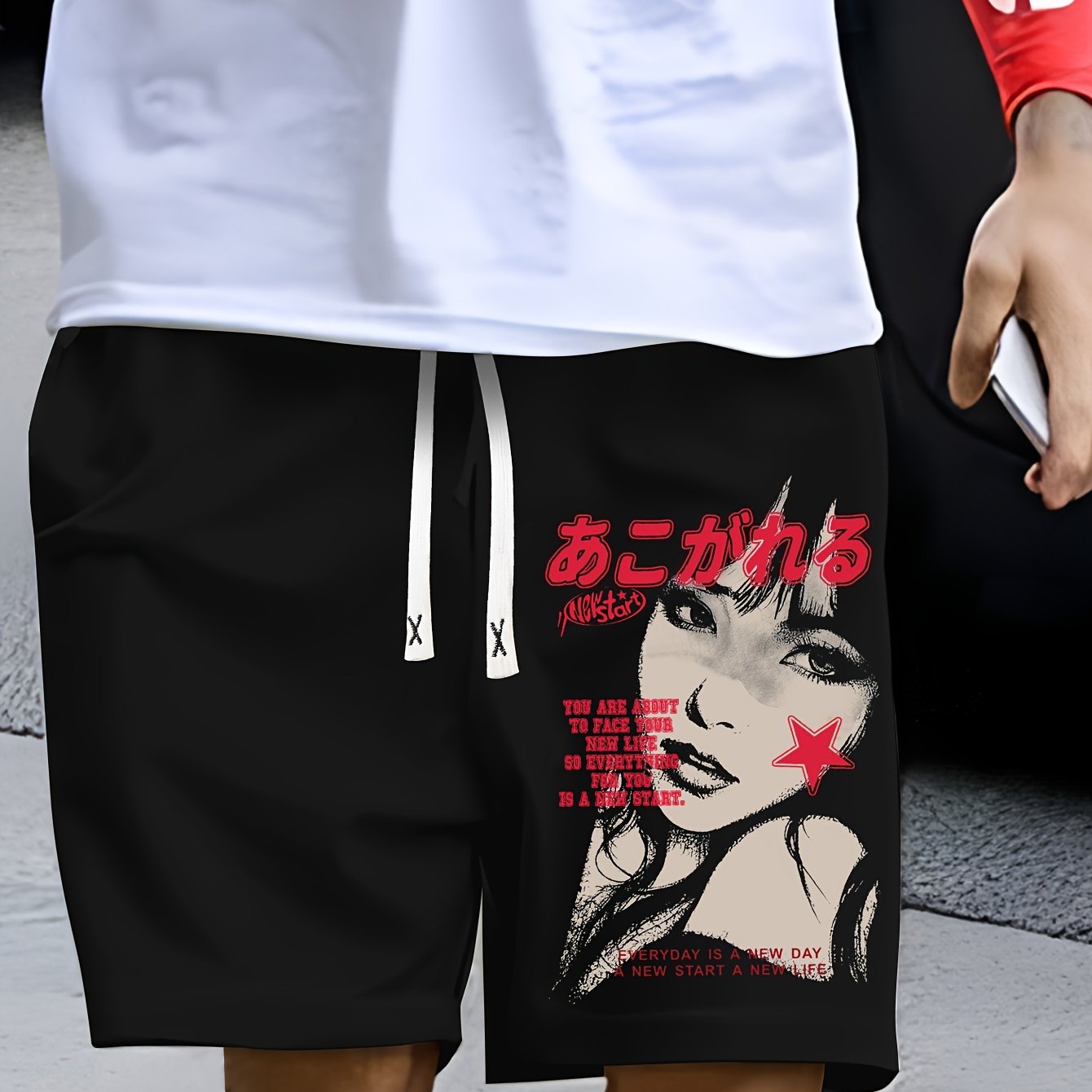 TEMU Cartoon Anime Women's Japanese Printed Pattern Men's Shorts Men's And Women's Couple Street Shorts Beach Shorts 2024 Summer 's Loose Casual