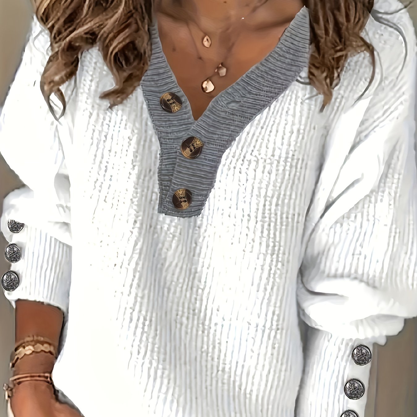 -neck Pullover Versatile Casual Sweater Coat