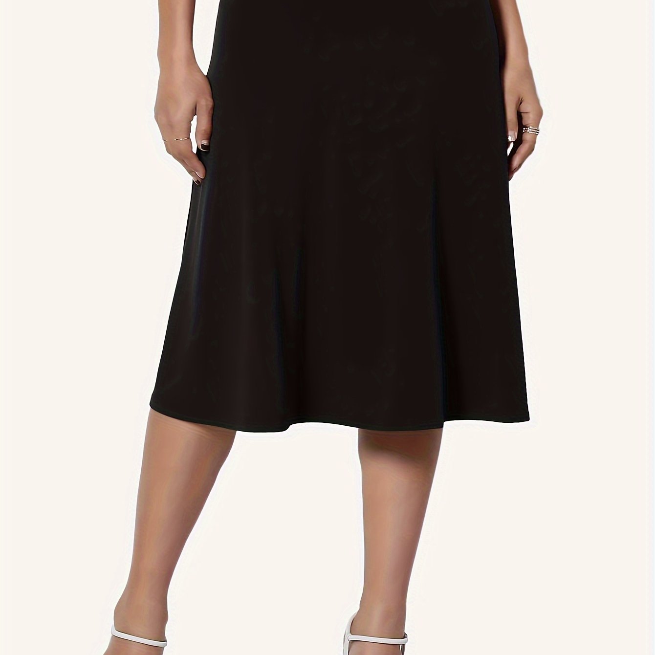 ｋｎｅｅ　ｌｅｎｇｔｈ　ｃｕｒｖｅ　ｓｋｉｒｔ（４７０ＨＳ８８１－０４００） knee length curve skirt