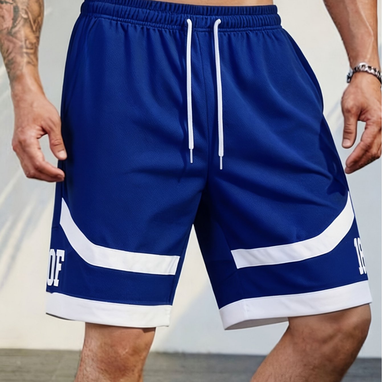 TEMU [printed Design - Not Textured] Men's Summer Sports Shorts, Loose-fitting, Breathable, Non-stuffy, Outdoor Trendy, Refreshing Basketball Running