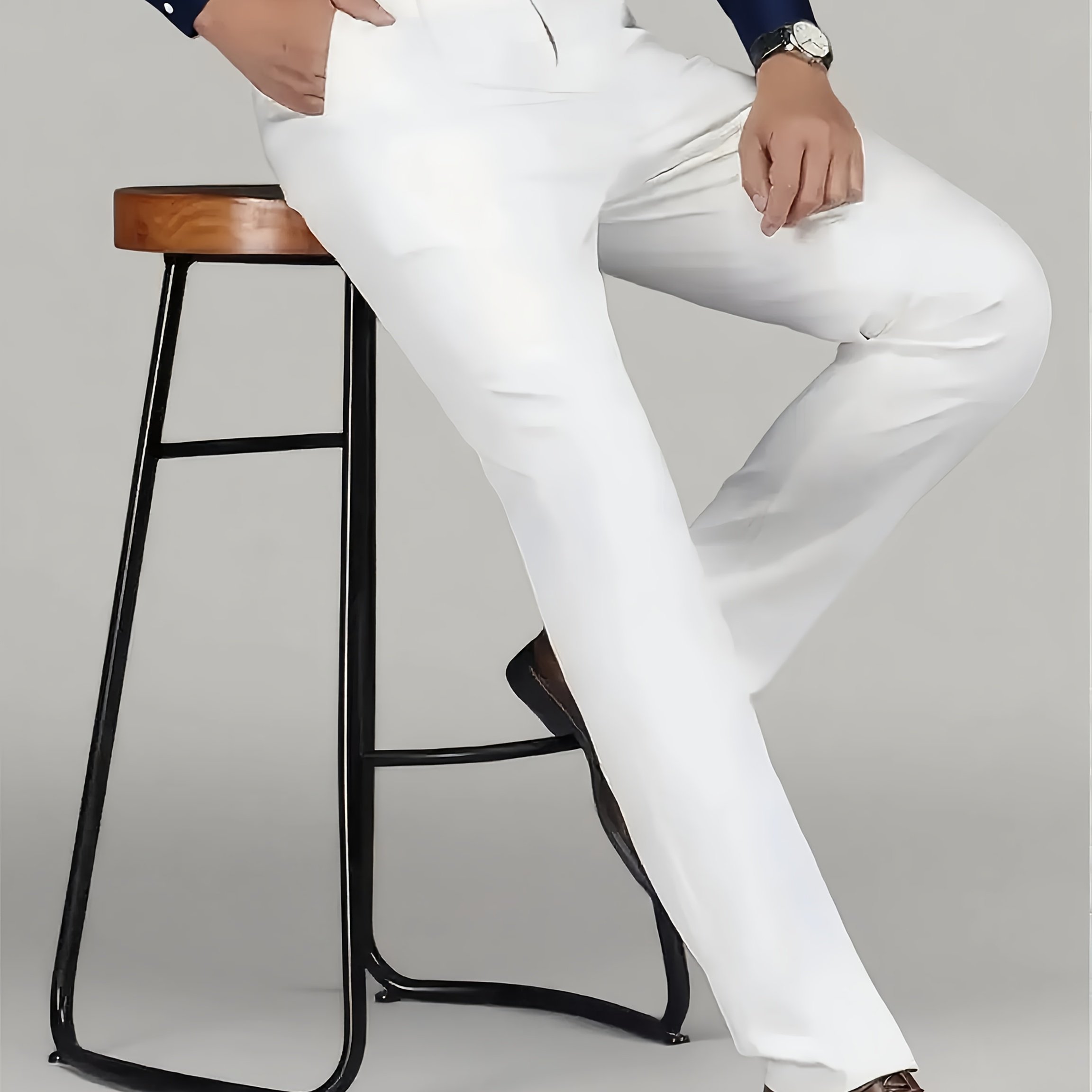 E-shop Elegante Stoffhose für Herren, leicht und bequem, Passform und Bundfaltenhose für alle Jahreszeiten, Business und Freizeitkleidung