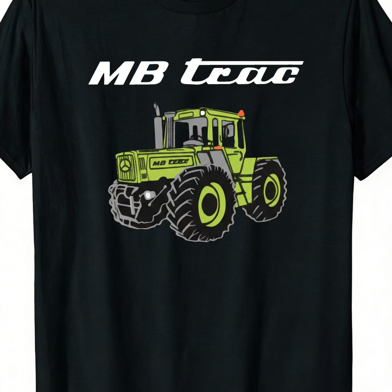 Men's Fit T-shirt Featuring Mb Trac Tractor And Text Design, Made From Fashionable And Versatile Casual Crew Neck Fabric With Stretch