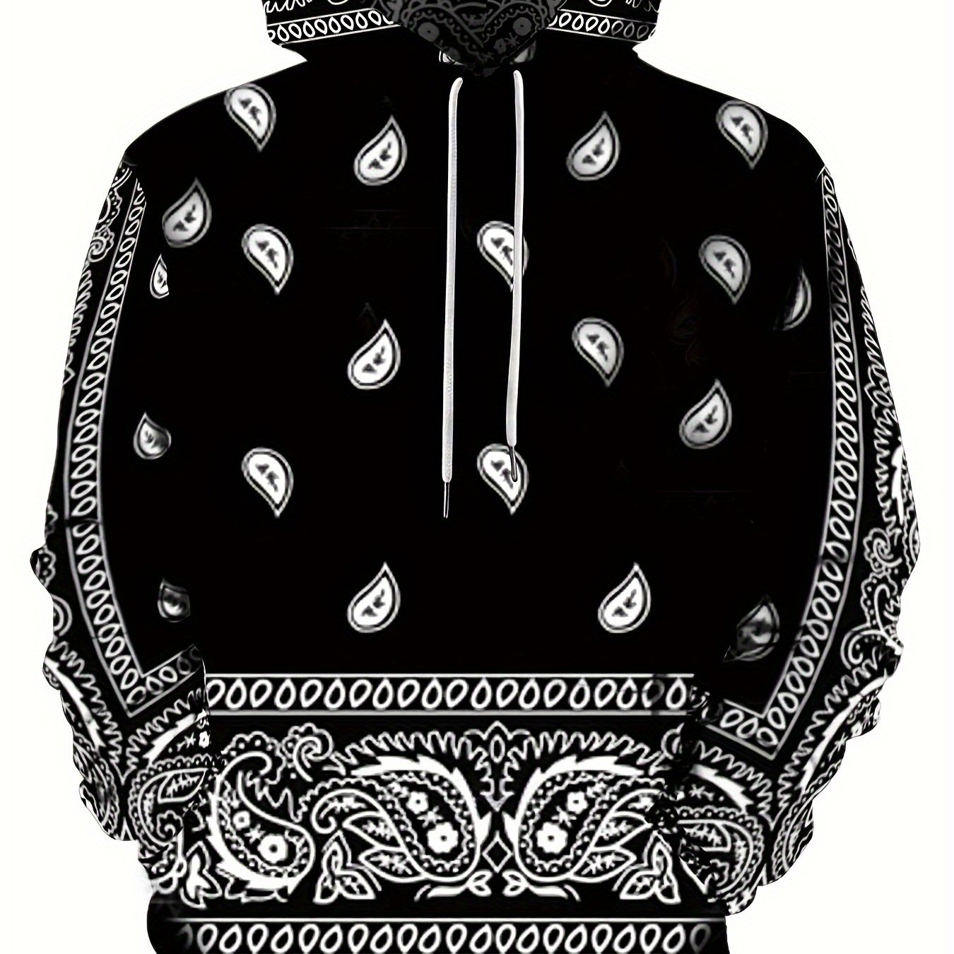TEMU Creative Pattern Printed Hoodie, Cool Men's Hoodie, Men's Casual Graphic Design Hooded Sweatshirt With Kangaroo Pocket Streetwear, Suitable For