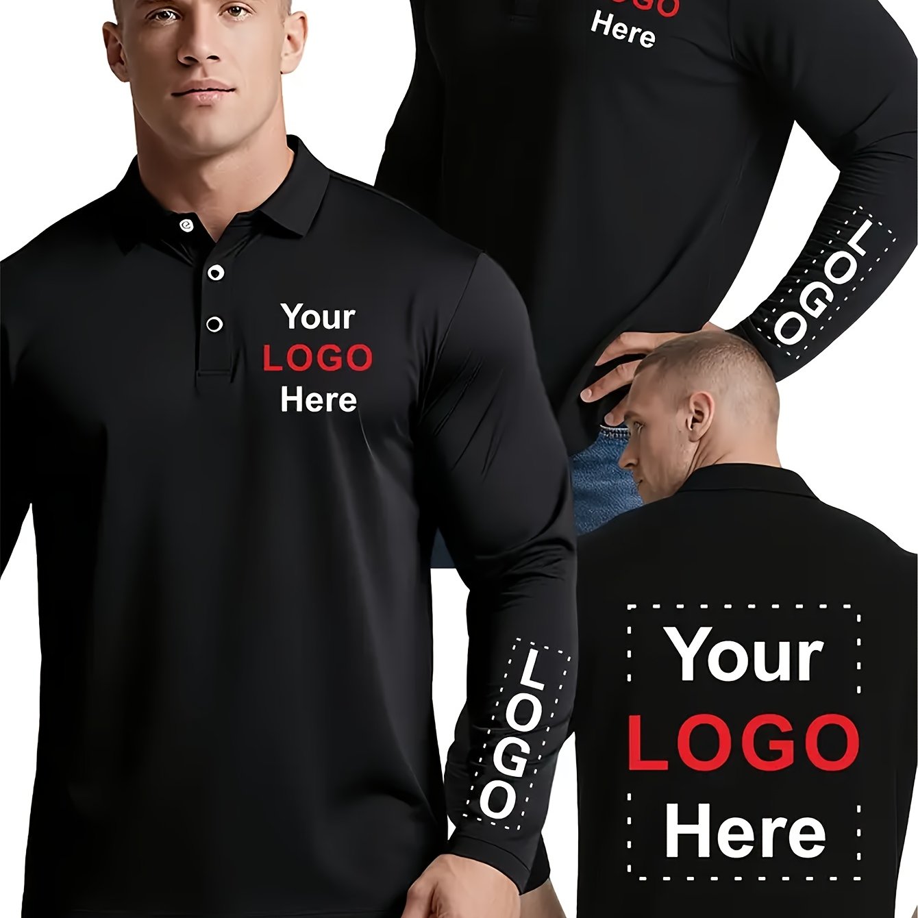 TEMU Men's Custom Shirt, Quick-drying, Breathable, And Lightweight, Personalized Design On Chest/back/sleeves, Perfect For Sports, Style, Halloween