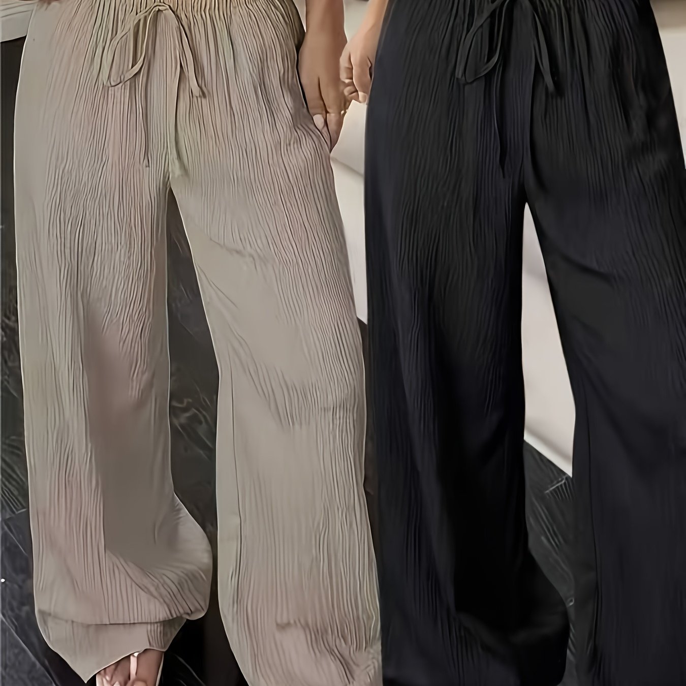 TEMU [Set pezzi] Nuovi pantaloni lunghi dritti in stile western, , eleganti, versatili, elastici, casual
