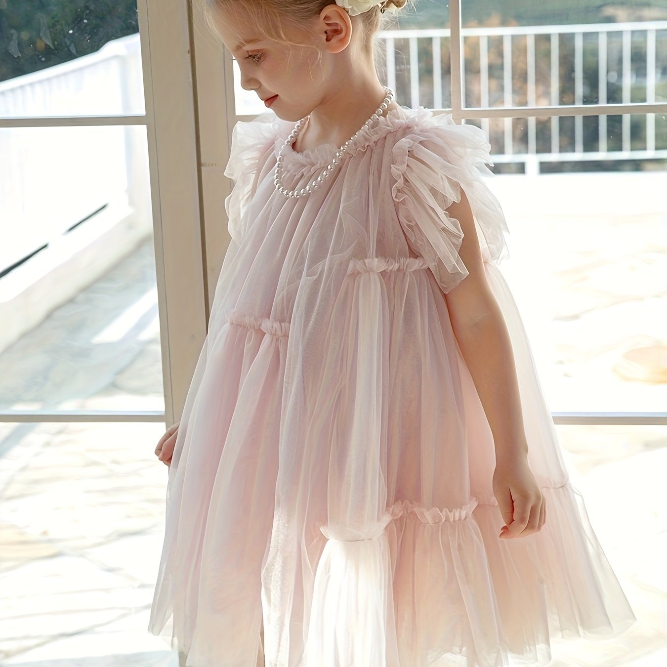 Tule Jurken Meisjes JiAmy Baby Meisje Tule Prinses Jurk Zomer