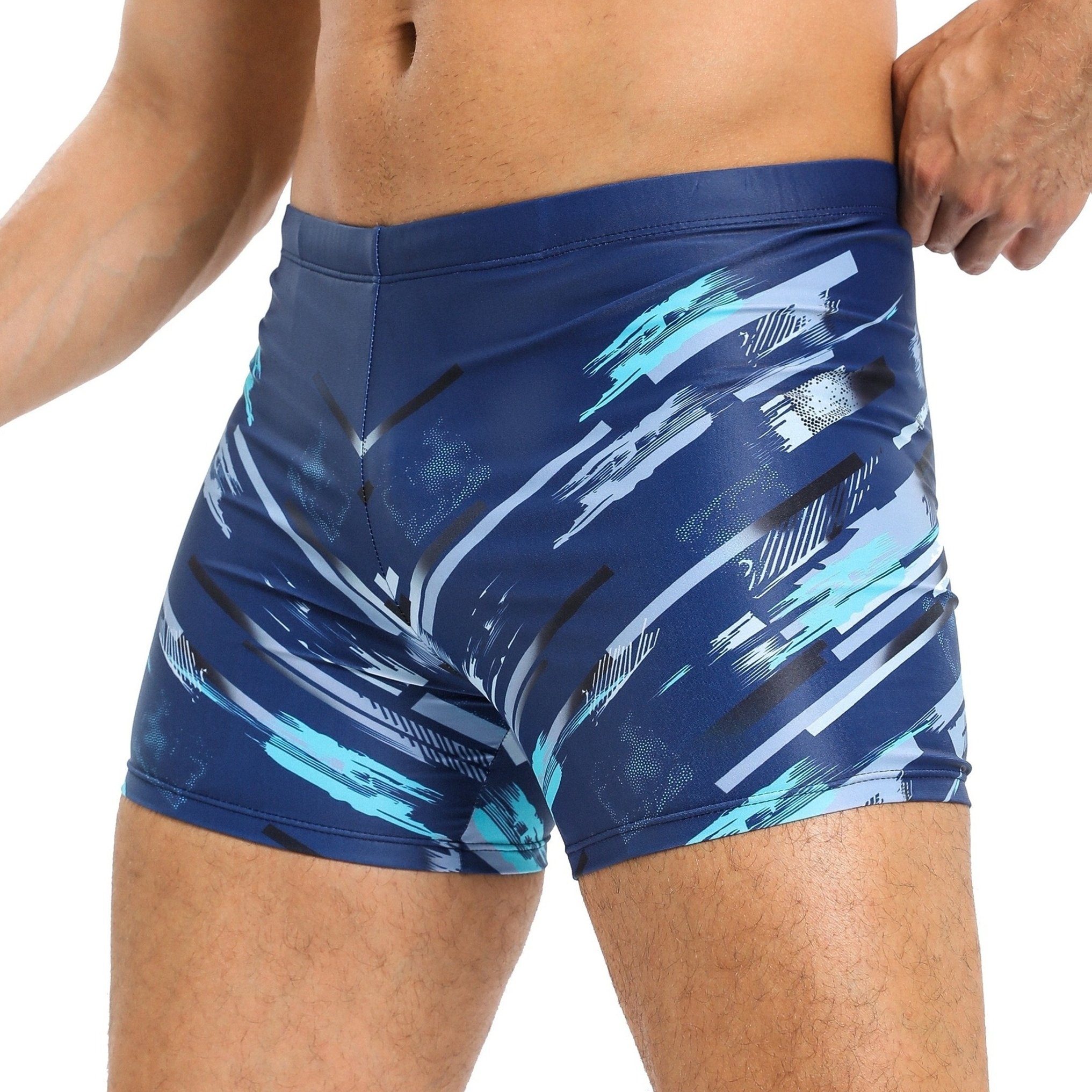 Men's Swim Trunks, Comfortable Square-cut Shorts, Plus Size Quick-dry Swimwear For Men