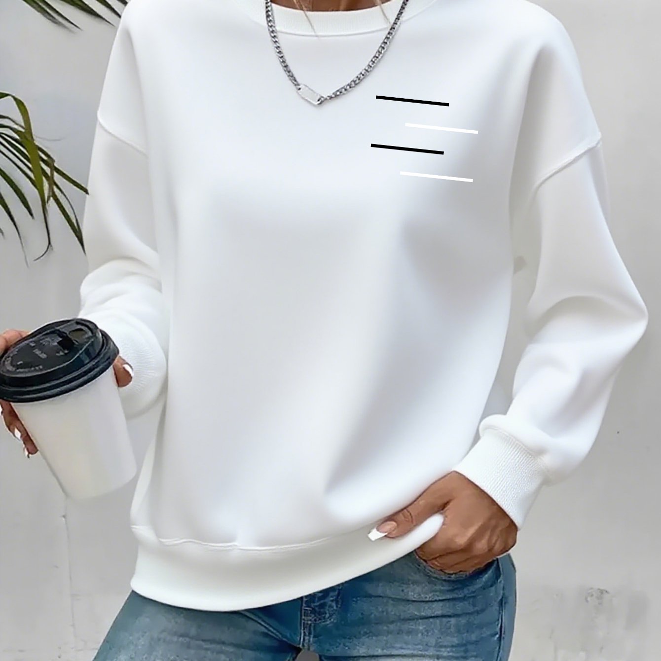 TEMU Graphic Print Sweatshirt, Crew Neck Casual Sweatshirt For Winter & Fall, Women's Clothing