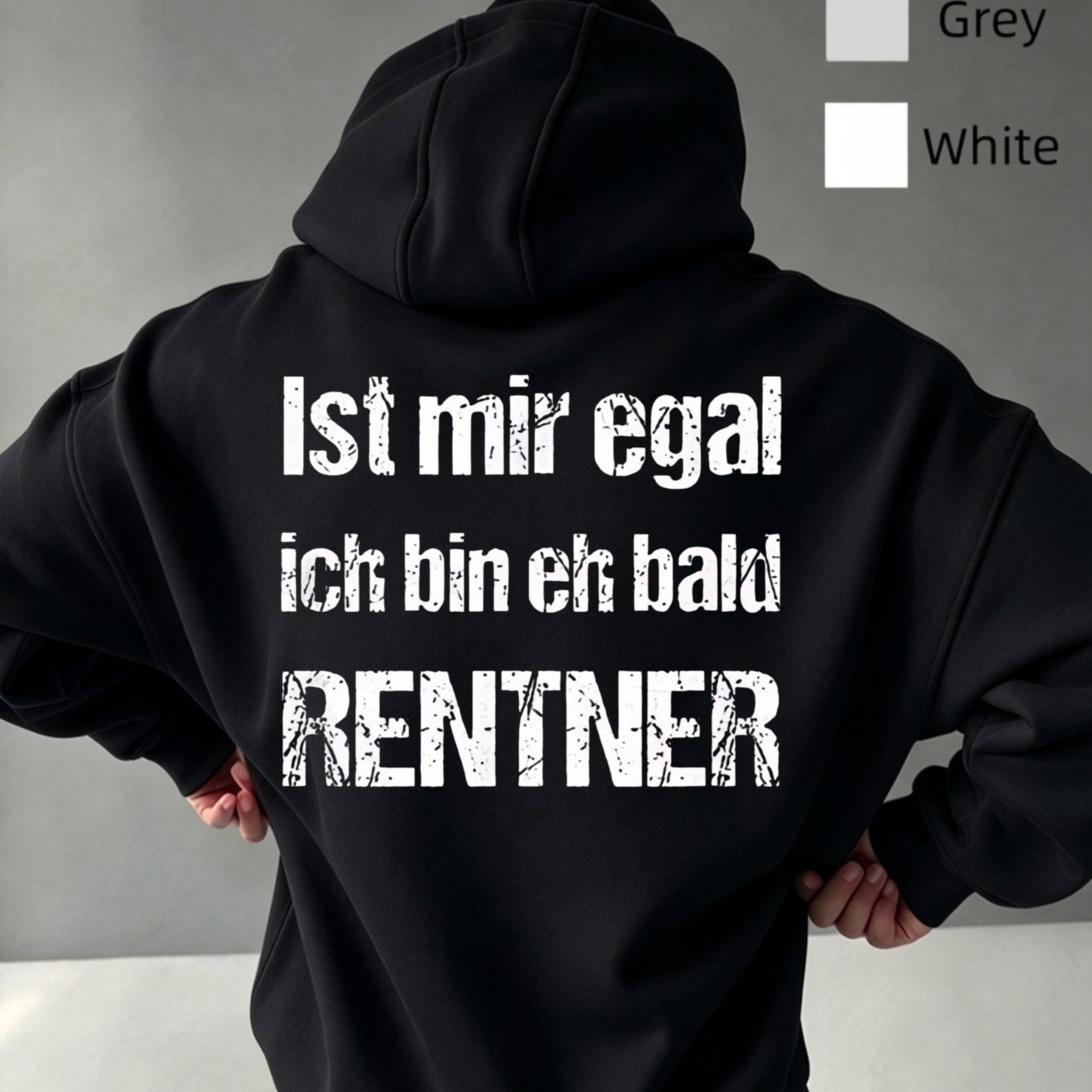 Image of Men's Hoodies, Ist Mir Egal Ich Bin Eh Bald Rentner Pattern, 2026 's Hoodie Top, Men's Clothing Hoodies, Autumn Winter Men's Jacket, Shipping