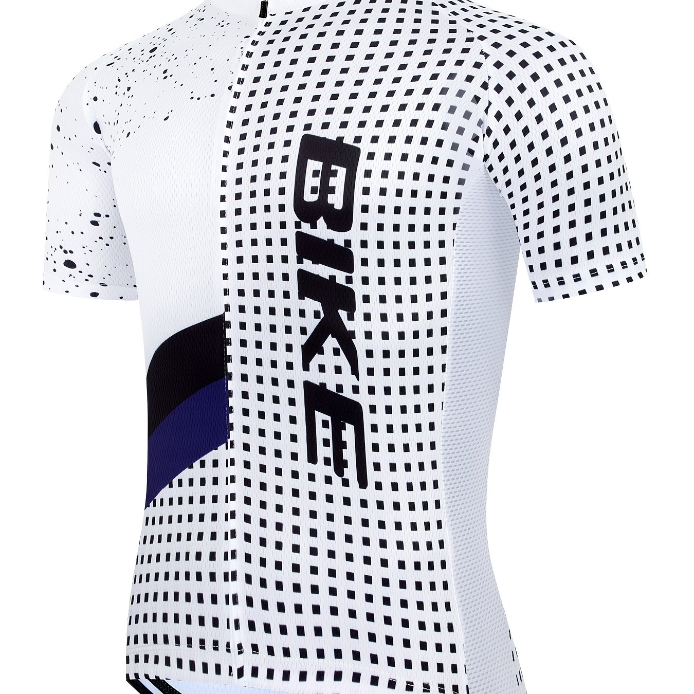 TEMU Outdoor Sports Cycling Jersey Short-sleeved Men's Summer Mid-elastic Slim Fit Breathable Top Sweat-wicking Quick-drying Cycling Equipment Top