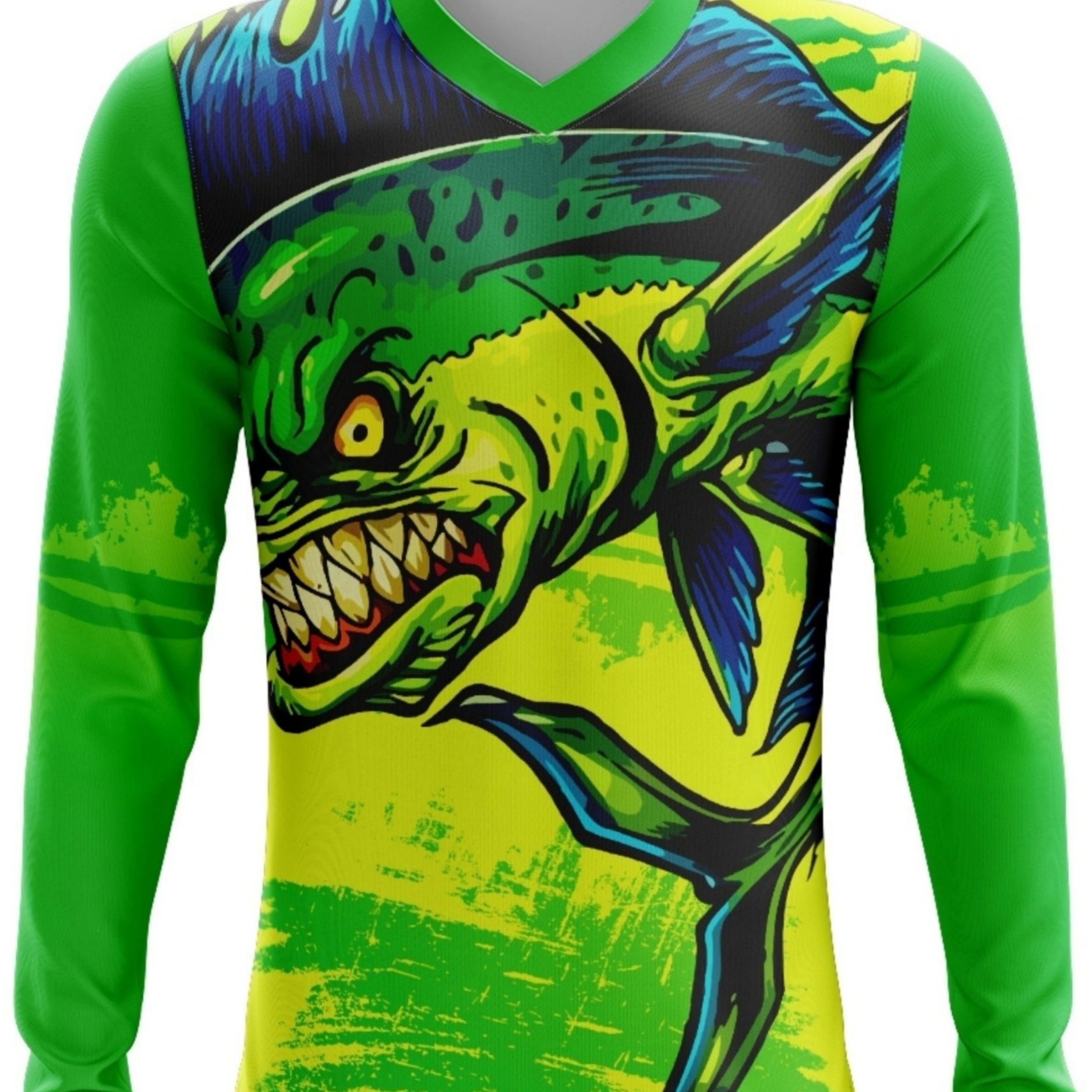 TEMU Mens Long Sleeve Shirts Fishing Art 3d All Over Printed T-shirts Outdoor Hunting Breathable Polyester Cycling Jersey Tops Performance Tee Shirt