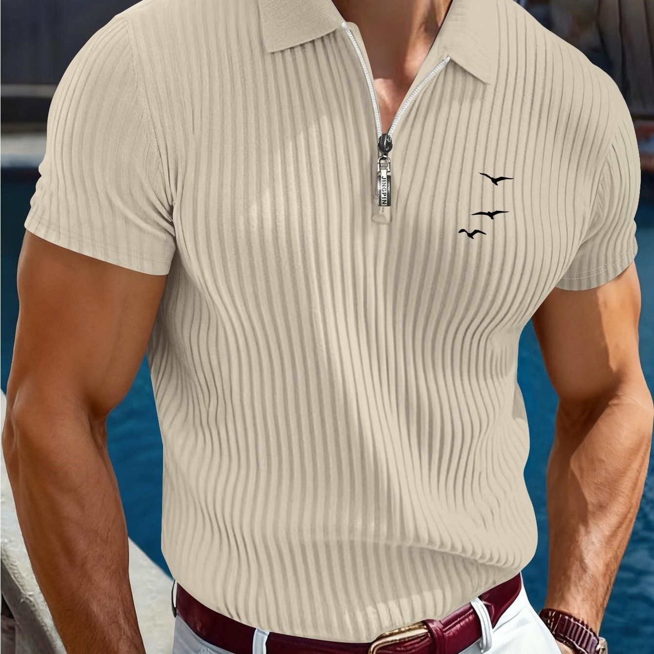 TEMU Men's Outdoor Sports Short Sleeve Summer Casual Comfortable Shirt Henley Shirt