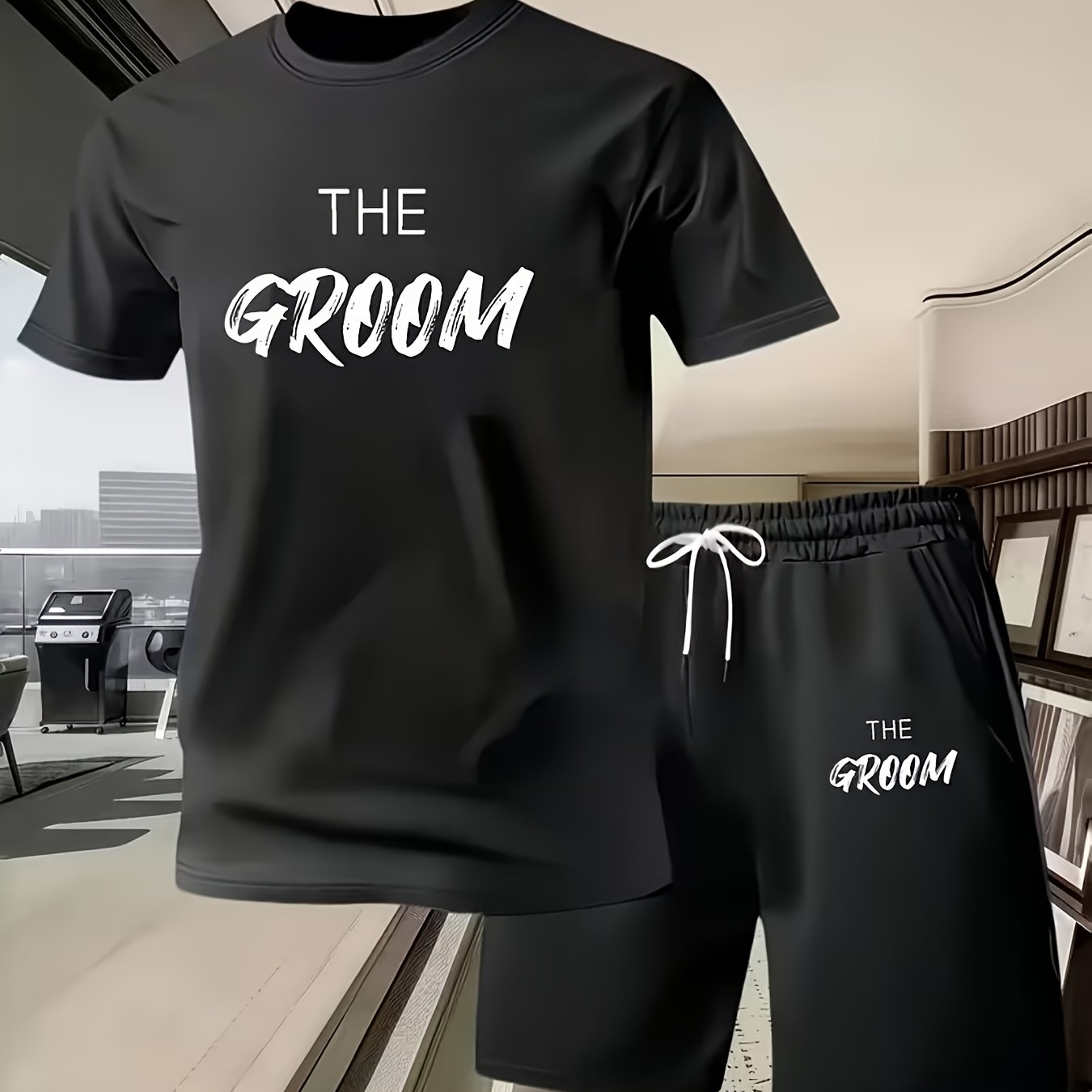 TEMU Men's Comfortable T-shirts And Shorts With Pockets Make For Perfect Loungewear - A Ideal For Relaxing At Home! Stylish Summer Shorts