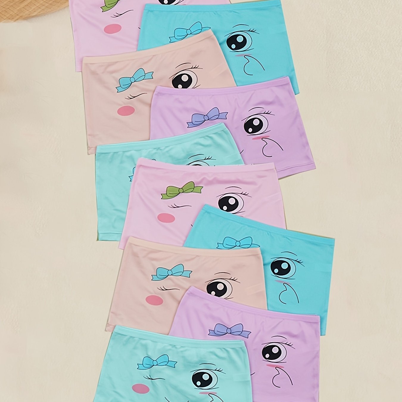 10-pc Girls' Cute Print Boxer Briefs Student Shorts Girl Underwear