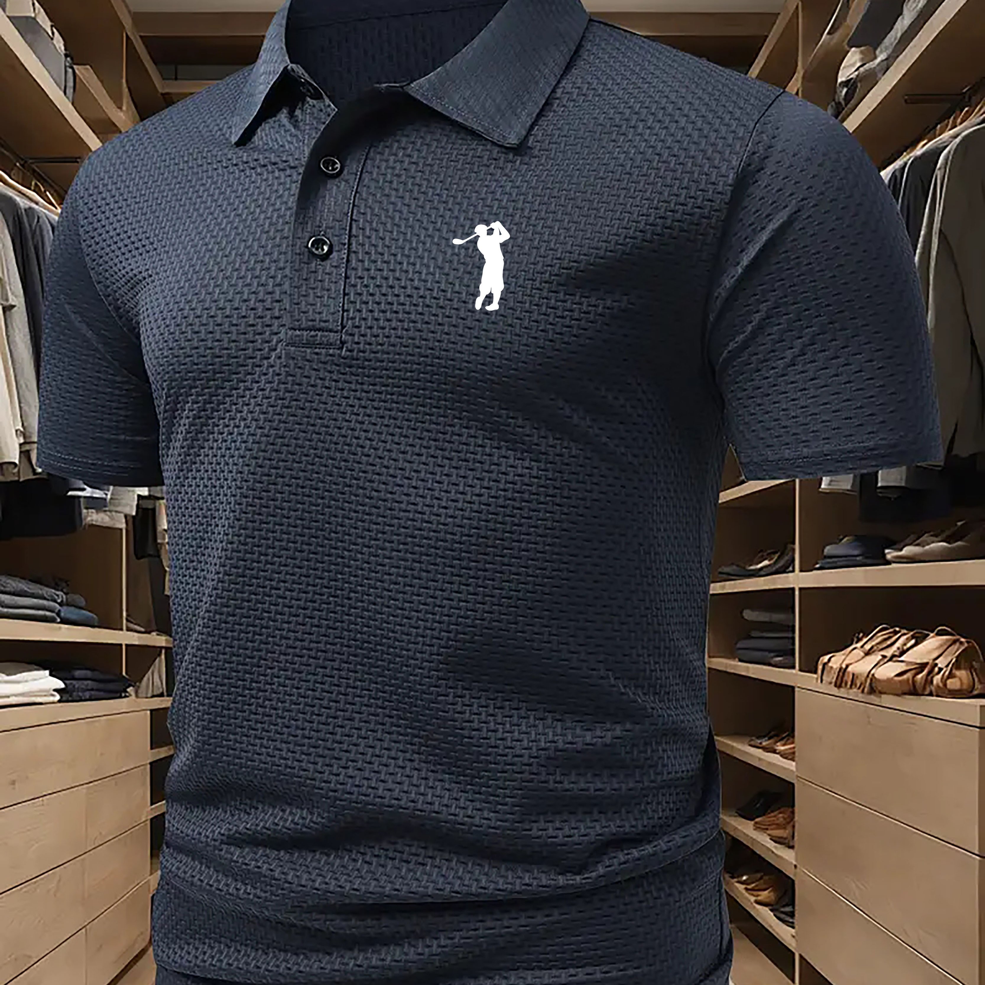 TEMU S743 - Polo da Golf Traspirante da , Maglietta Elasticizzata per , Polo Traspirante a Maniche Corte con di Asciugatura Rapida, Top Elasticizzato