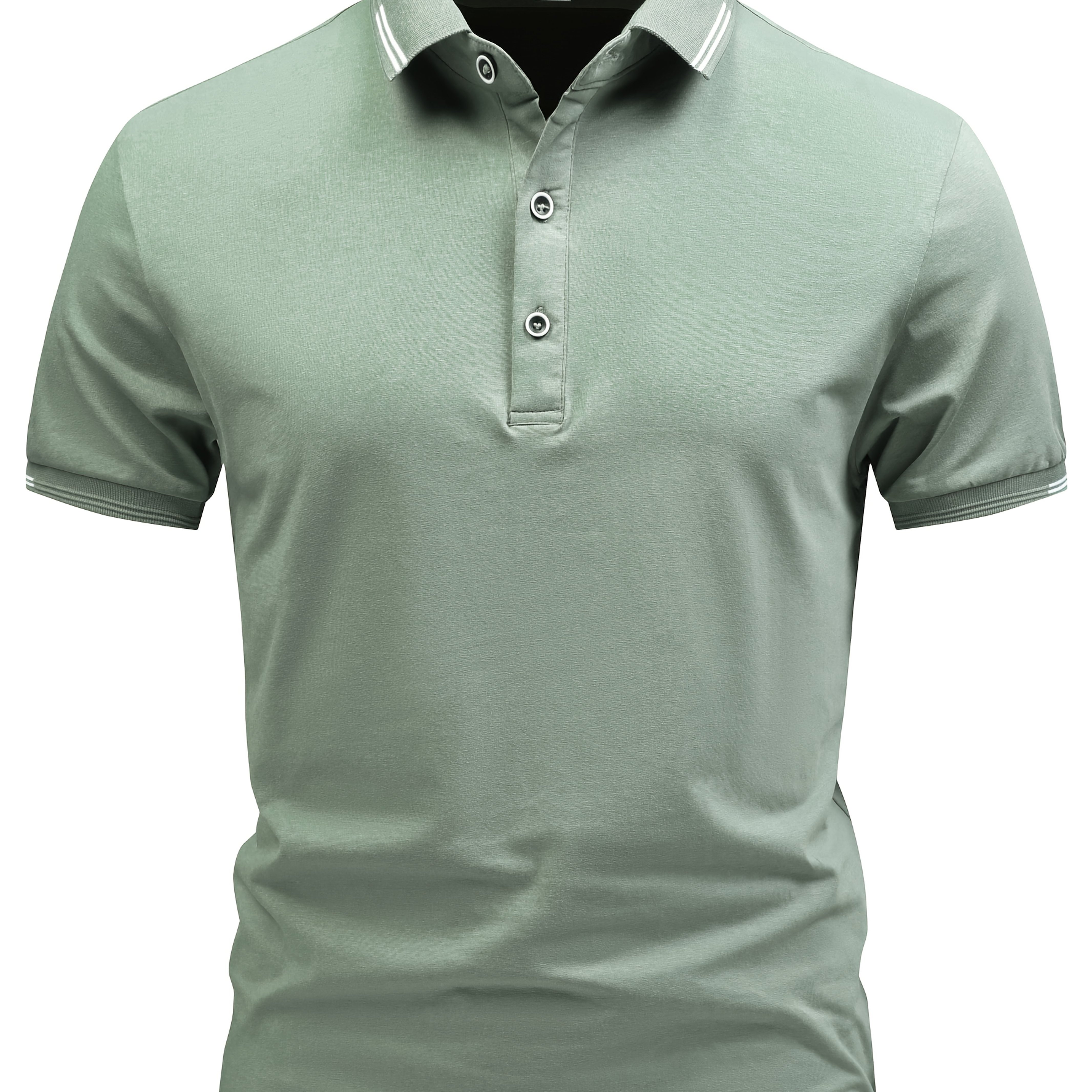 Image of Men' Business Fashion Shirt, Men's Summer Lightweight Breathable Shirt With Stretch And Turn- Collar