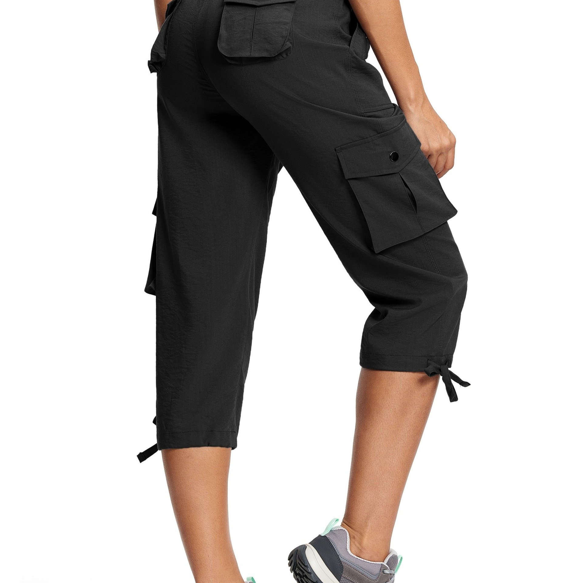 Image of Capri Pants For Women Breathable 50+ Womens Cargo Capris For Summer With 8 Pockets For Travel Casual