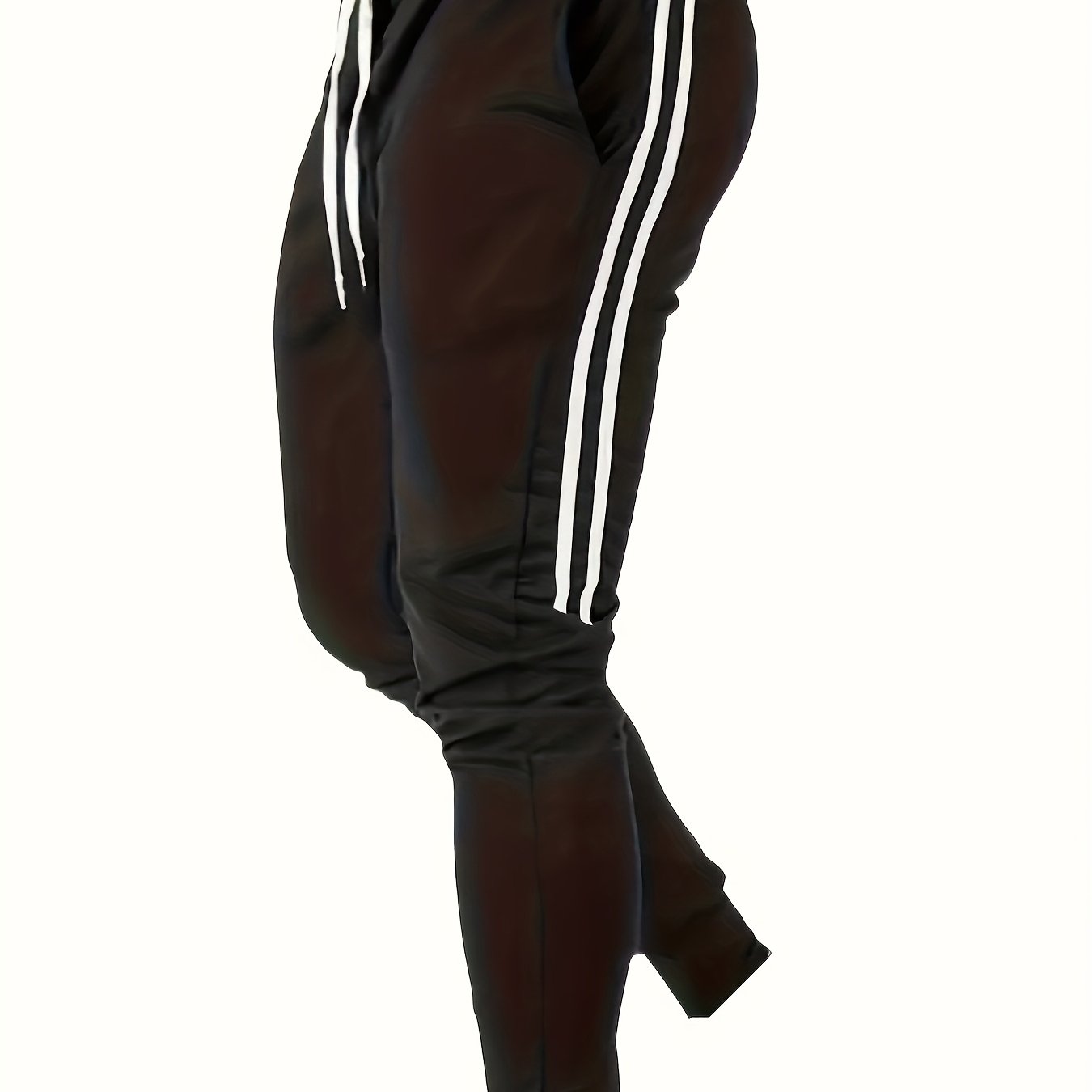 E-shop Modische weiße gestreifte Herren Sport , Outdoor Sport Laufen und Fitness Herren Einfarbige Freizeithose Sport Hose Jogginghose