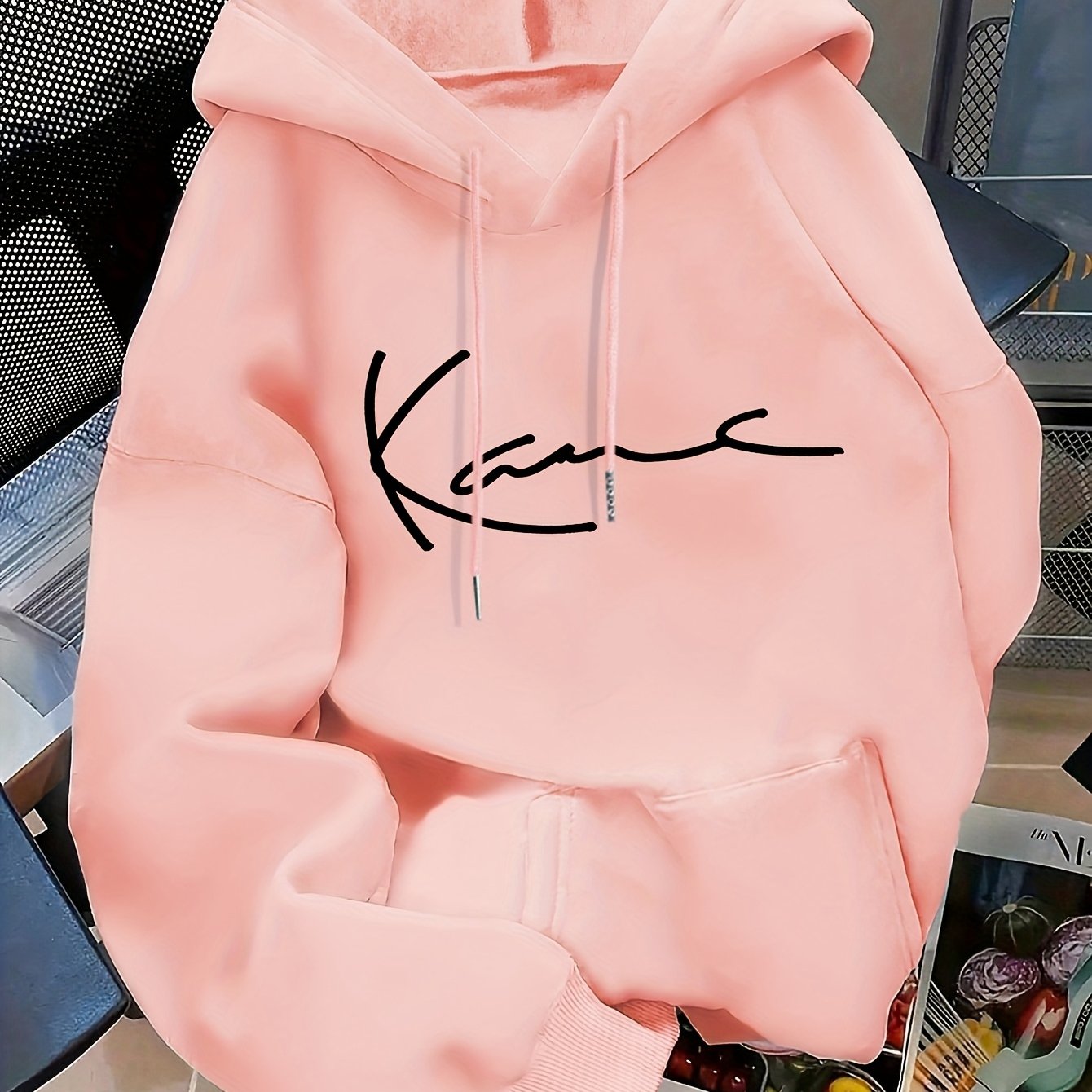 Image of Women's Casual Loose Long Sleeve Hooded Sweatshirt, Suitable For Casual Attire In Autumn And Winter
