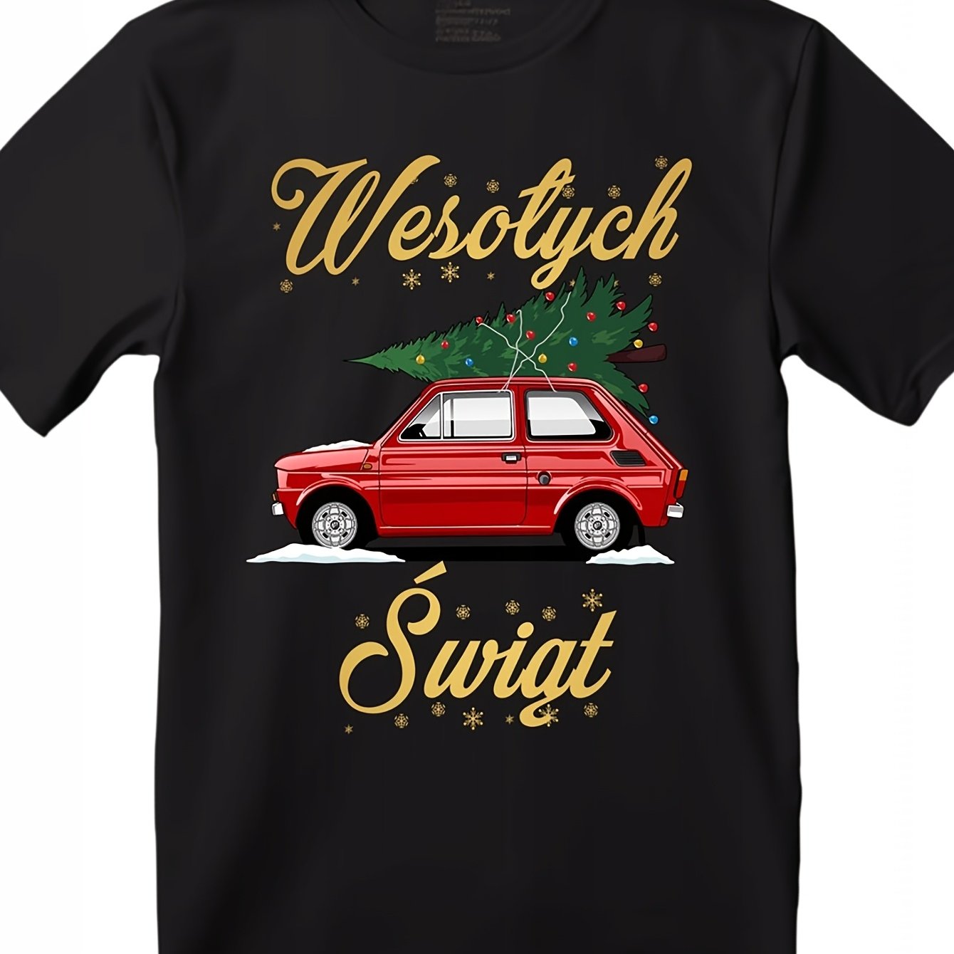 Image of T-shirt Koszulka 126p Maluch For Fiat Wesoych Wit Czarna Rozm