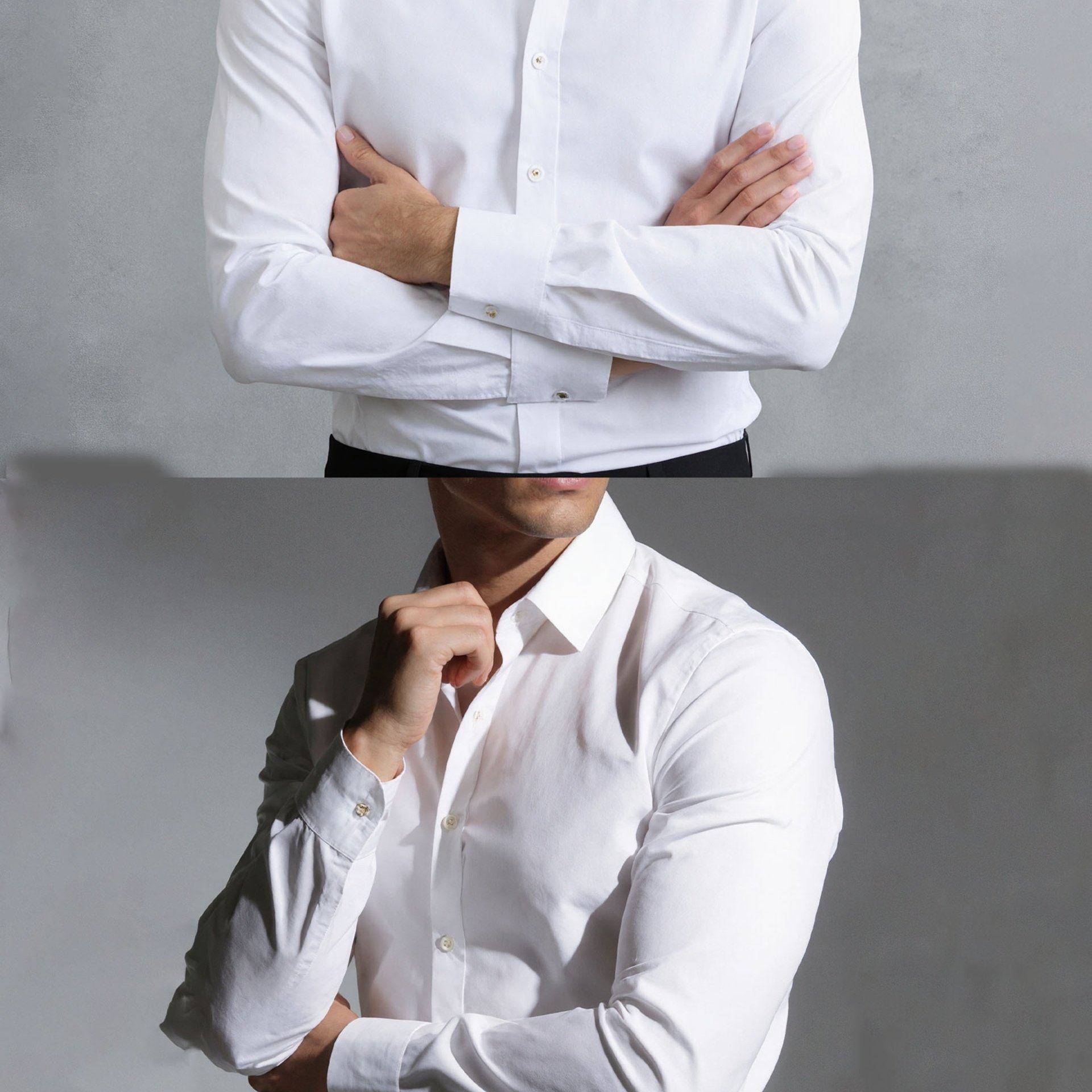 TEMU 2-pc, Men's Long Sleeve Formal Shirts, Slim Fit, Wrinkle-resistant Fabric, Stylish For Young Men In Office, Formal Dates, And Casual Business