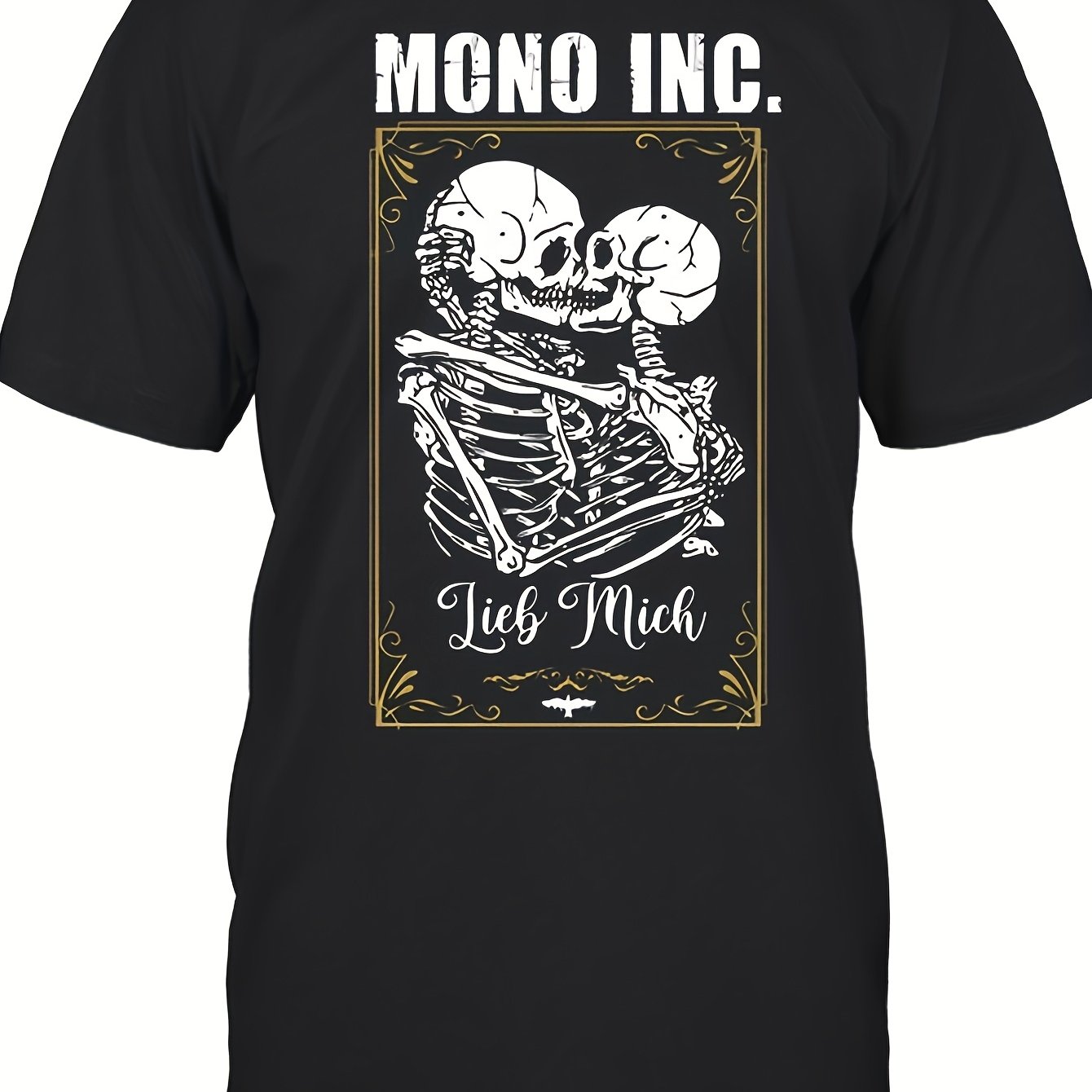 New Product Mono Inc Konzert Men's T-shirt Merchandise Tee With Iconic Logo Round Neck Short Long Cropping For Concerts & Casual Attire Machine Washable Vintage Shirt For All-seaso