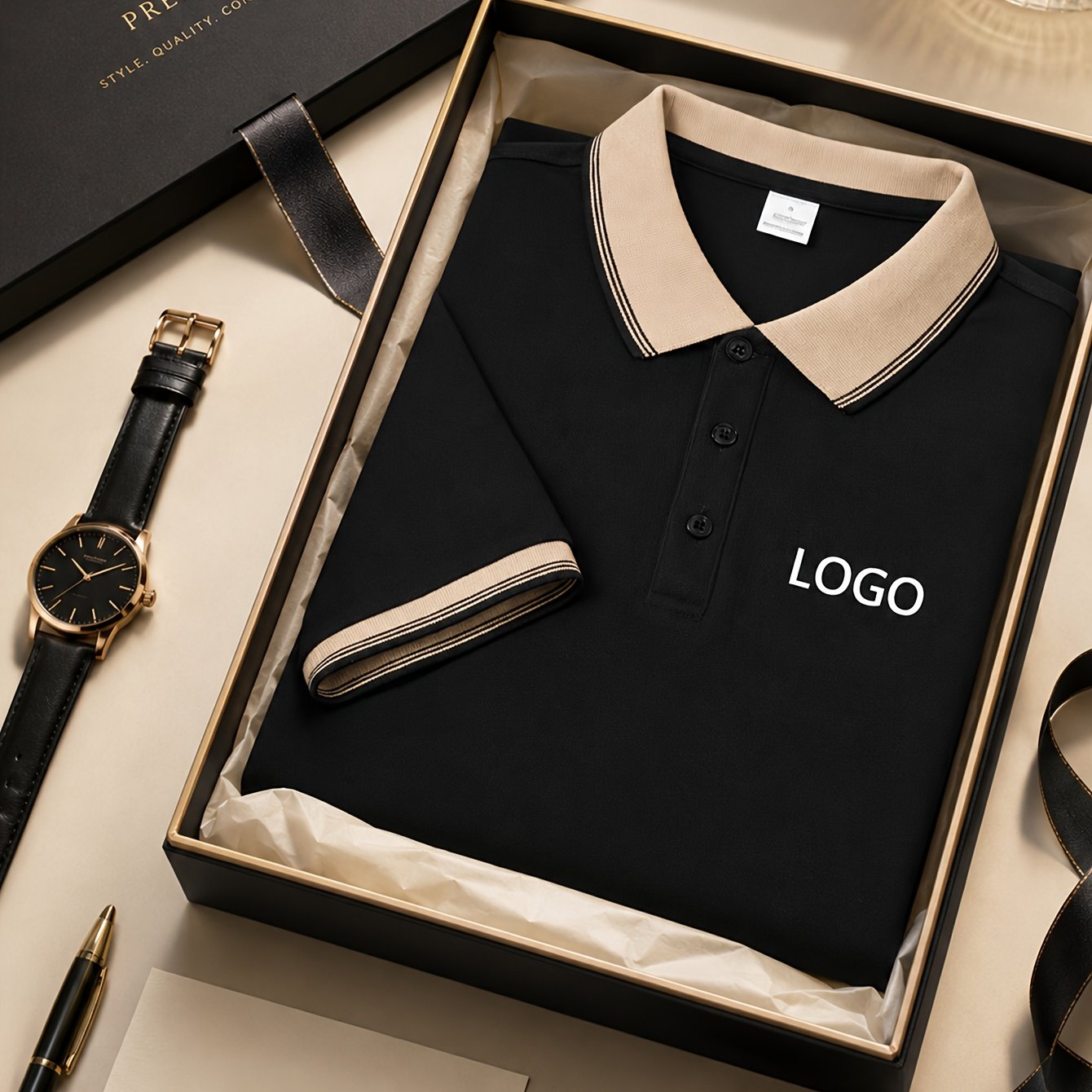 TEMU Custom Men's Shirt, Personalized Chest Logo, Custom Corporate & Team , Clothing For Building Team Spirit (only Shirt Included, Other Items Are