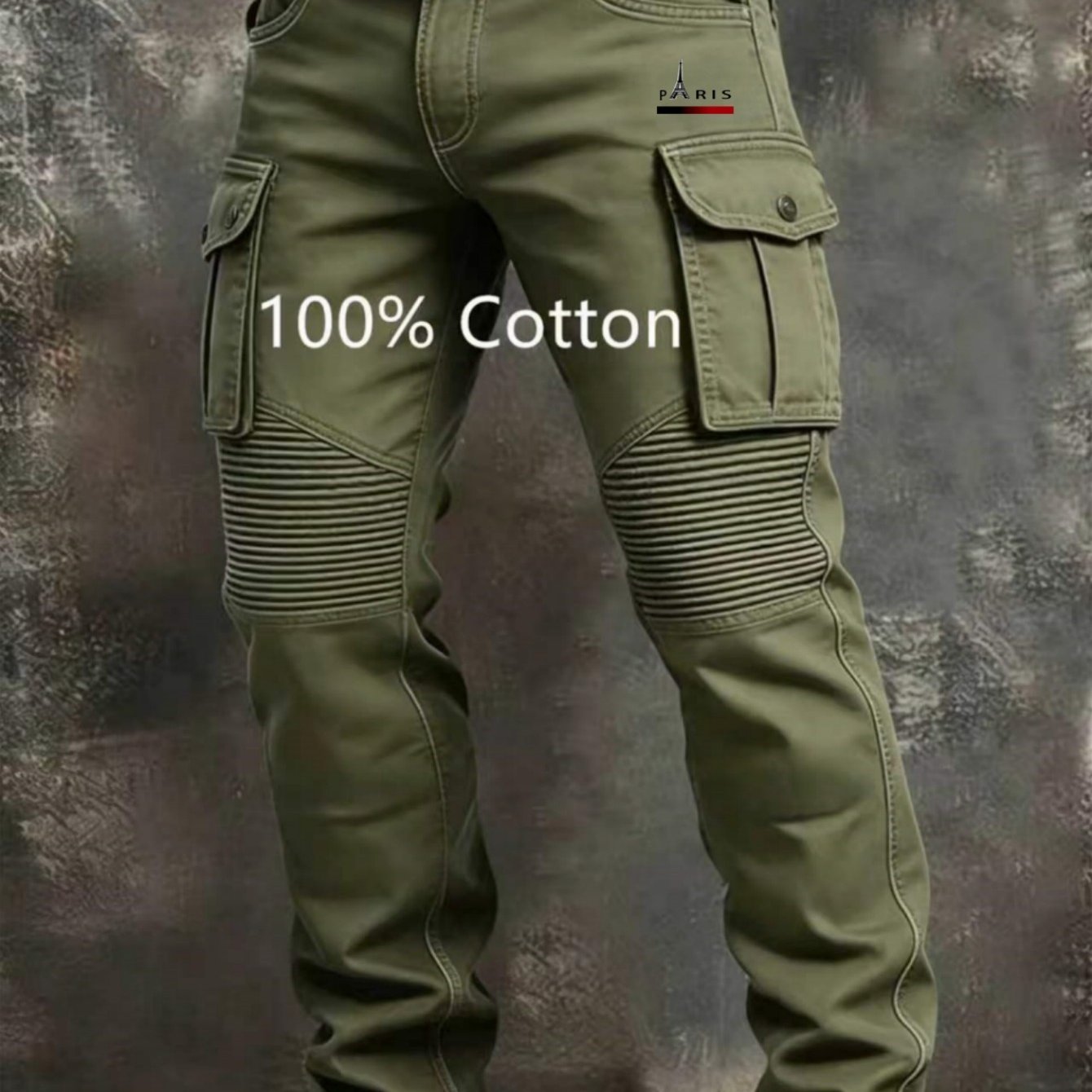 Men's Straight Leg Cargo Pants, Durable Fabric Daily Casual Bottoms