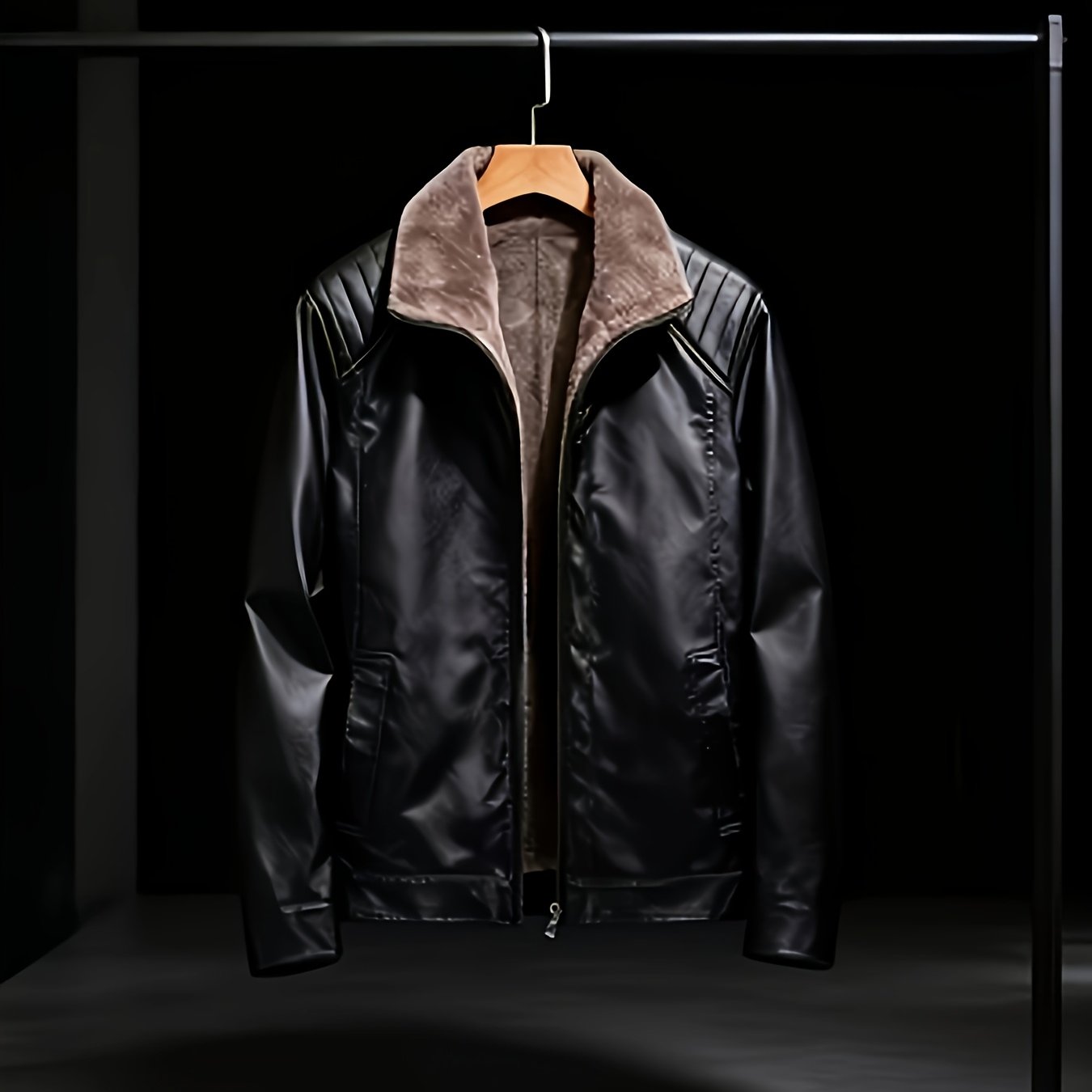 TEMU Men's Winter Thick Plush Jacket, Wind-resistant Zip-up Casual Jacket, Men's Autumn And Winter Everyday Outfit Outerwear