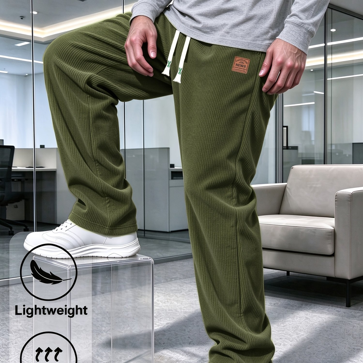 TEMU [gengyuan Shi] Men's Casual All-match Comfortable Corduroy Spring Autumn Dual-season Long Pants