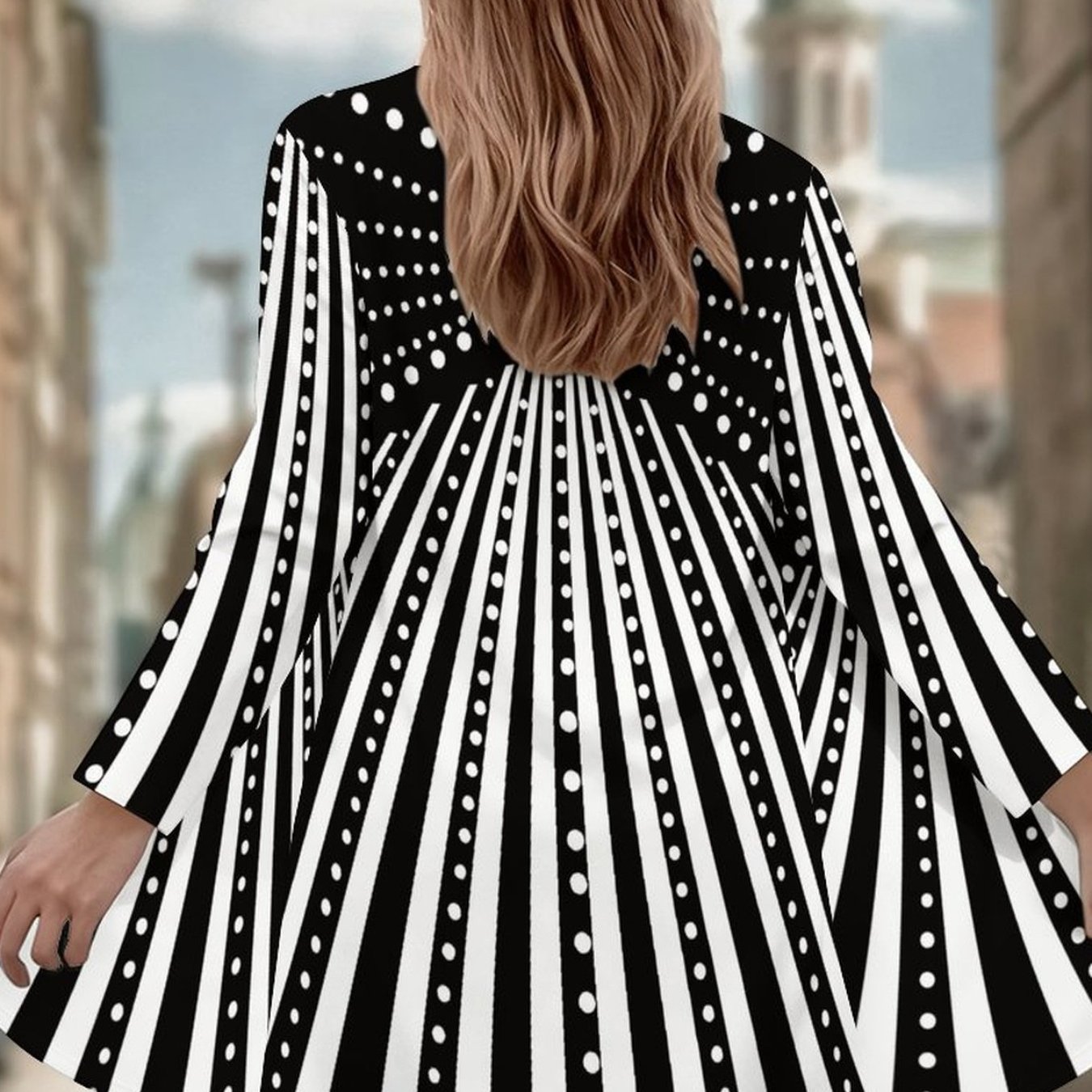 Plus Size - Plus Size - Spring And Autumn Oversized Women's Long Sleeve Cardigan Coat - Classic Trendy With Printed Design, Perfect For Daily Wear, Office, And Travel