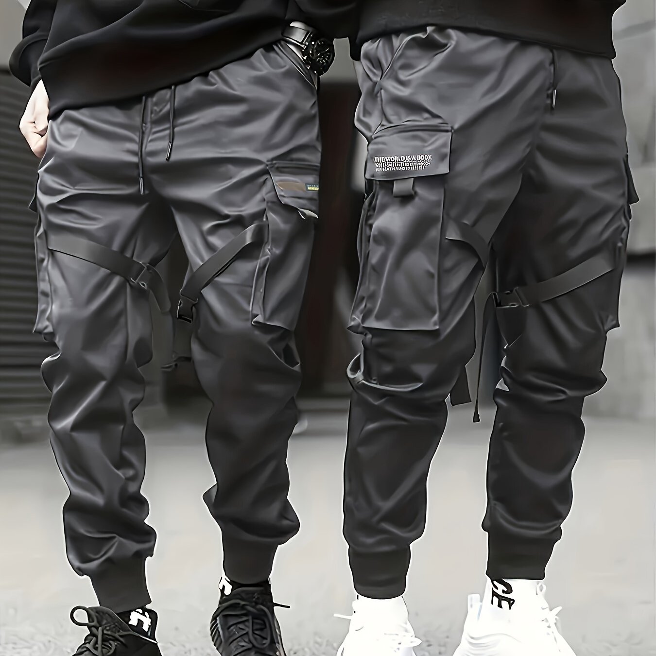 TEMU Gengyuan Shi European Size Cross-border Men's Clothing Men's Cargo Pants Straight Trousers Casual Fashion Spring Autumn Style