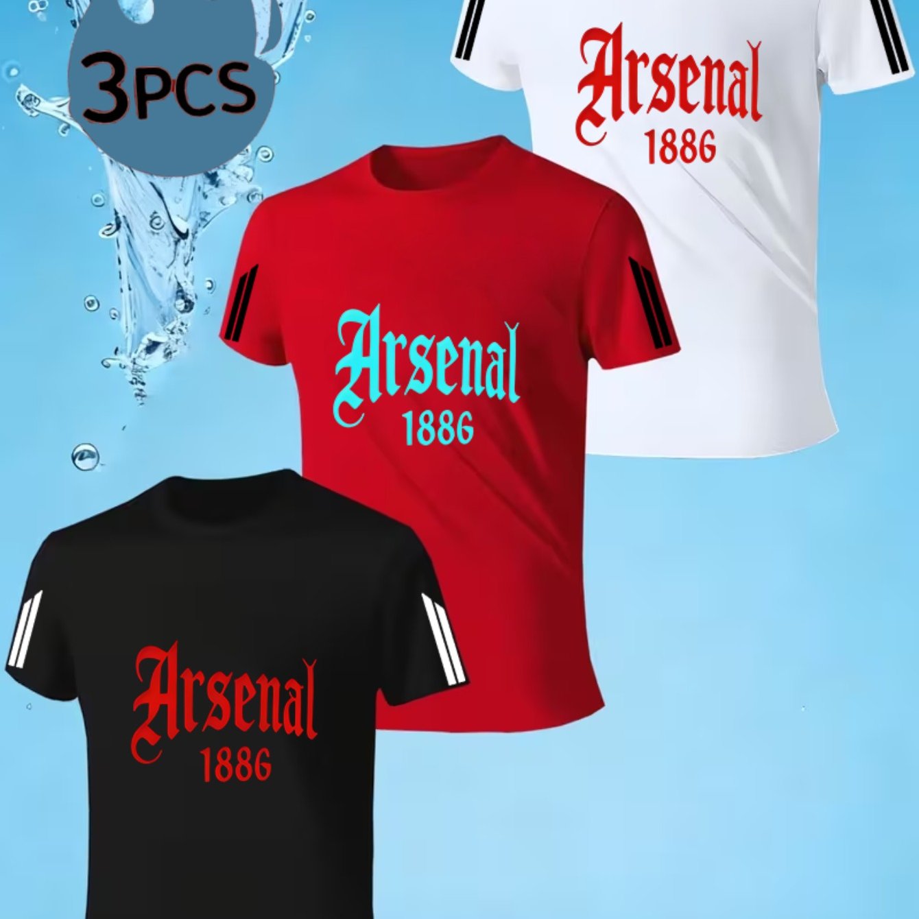 TEMU 3pcs Set [ 1886 Vintage] Print Short Sleeve T-shirts, Men And Women Loose All-match Summer Top, Summer, All-match Style, Summer Essential, Beach