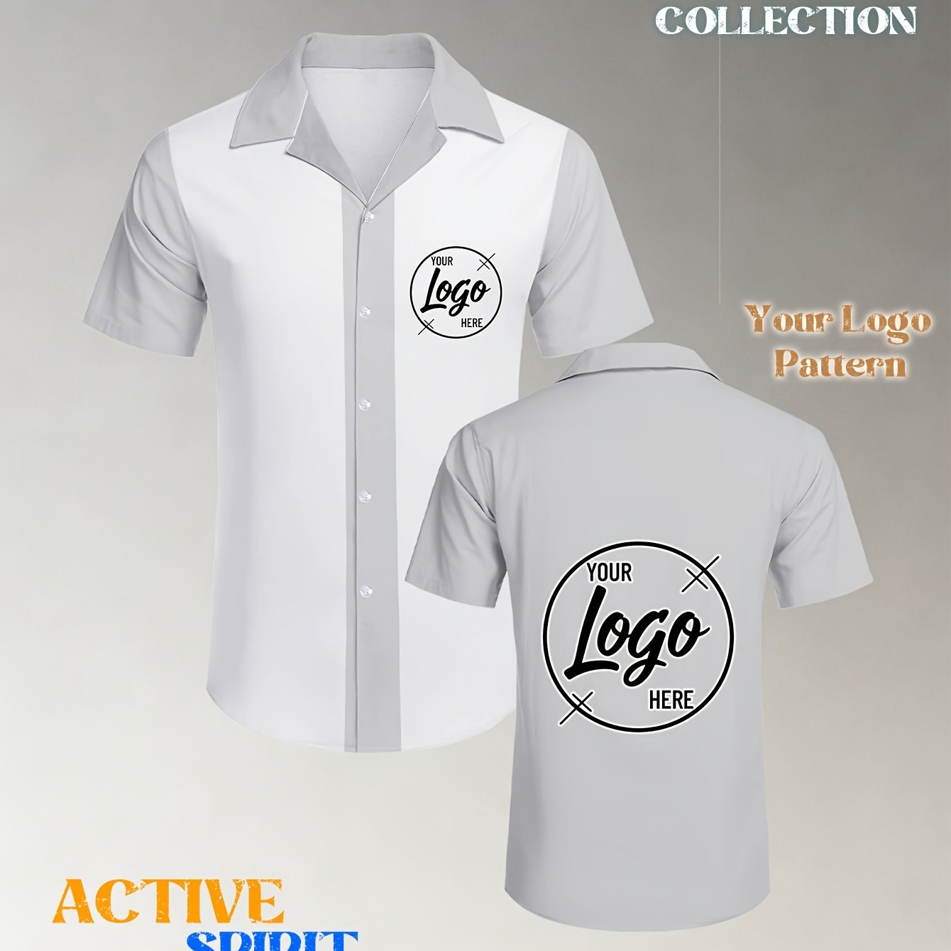 TEMU Men's Vintage Golf Shirt With - Short Sleeve Button-up Button , 20  Colors & Custom Logo/patterns, Wrinkle-resistant Quick-dry Suitable For Gym,