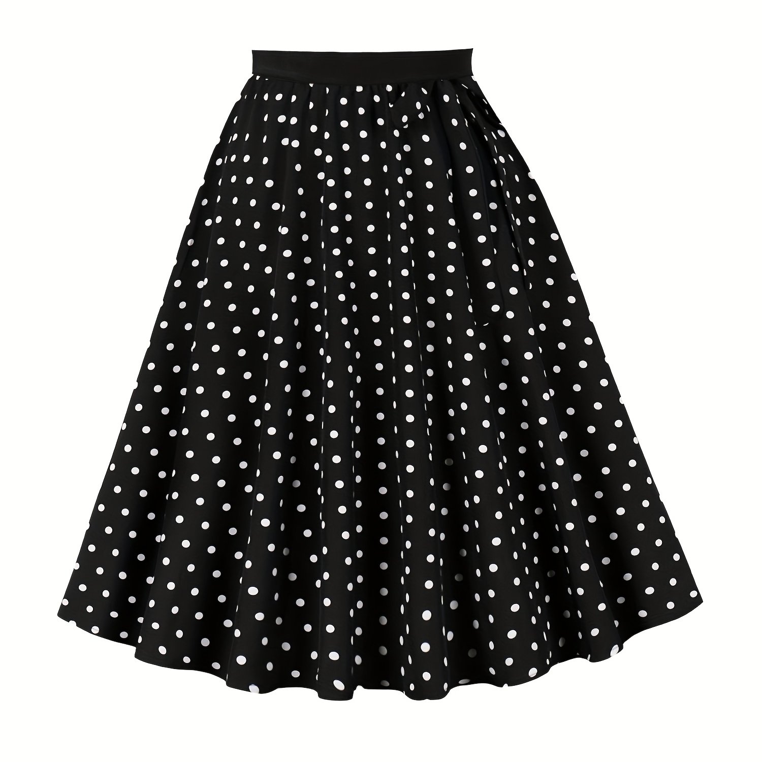 Elegant Party Casual Vacation Elastic Waist Polka Dot Print Skirt