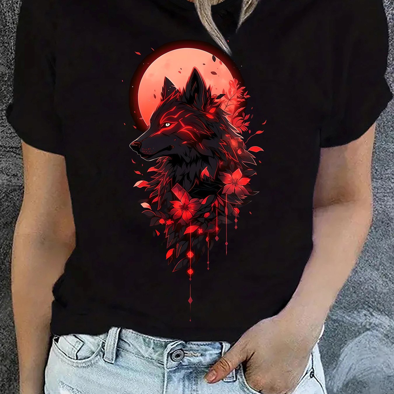 TEMU T-shirt décontracté à manches courtes et col rond pour femmes, idéal pour la mode printemps-été