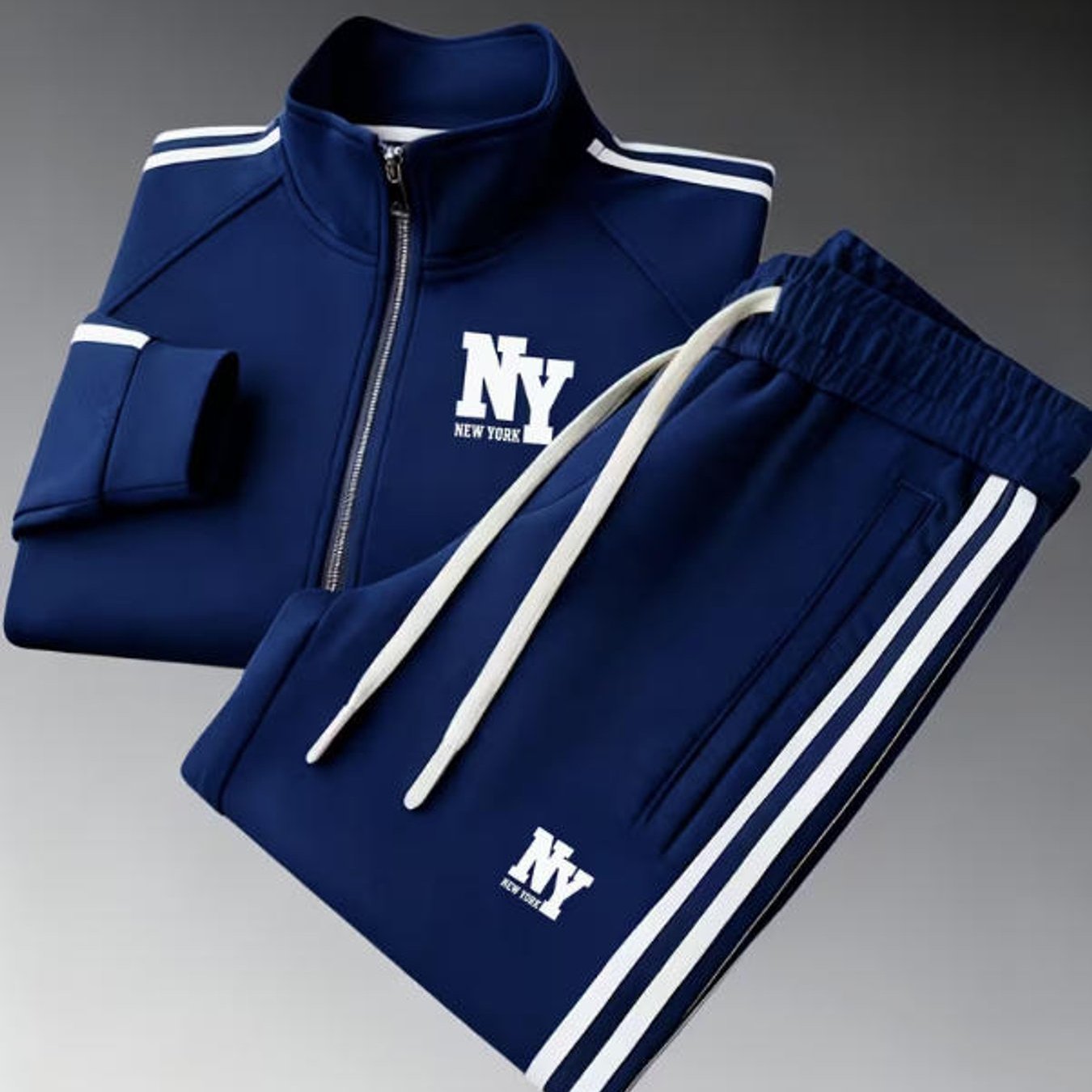Image of Graphic Sports Style Casual Track Suit Men's Fashion Adult Men Street Style Fall Winter Casual Wear Sportswear Holiday Gift Plus Size Men Clothing, Plus Size