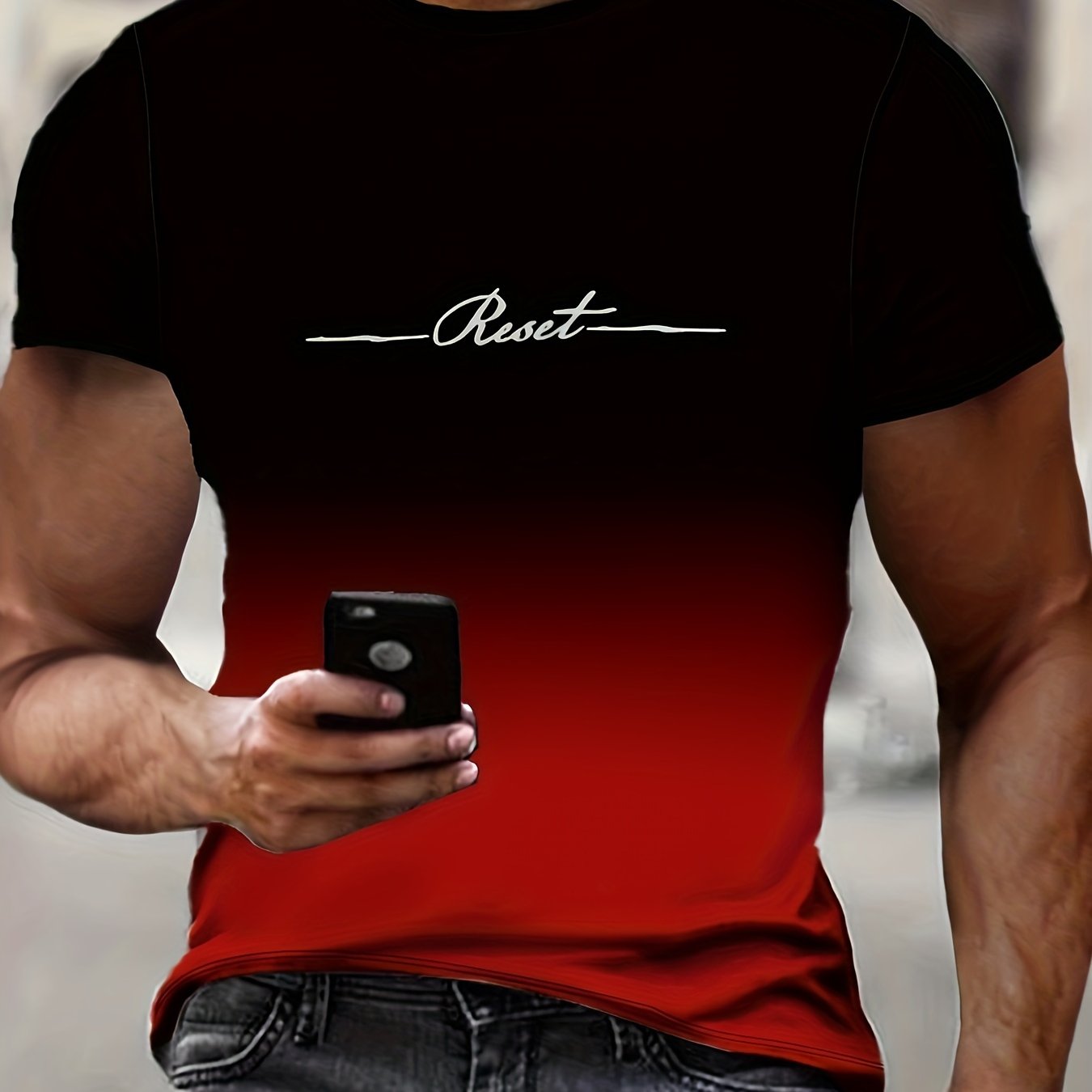 Men's 3d Print Multicolor Gradient High-definition Pattern T-shirt Casual Short Sleeve Men's Spring Summer Outdoor Clothing Short Sleeve Crew Neck Top