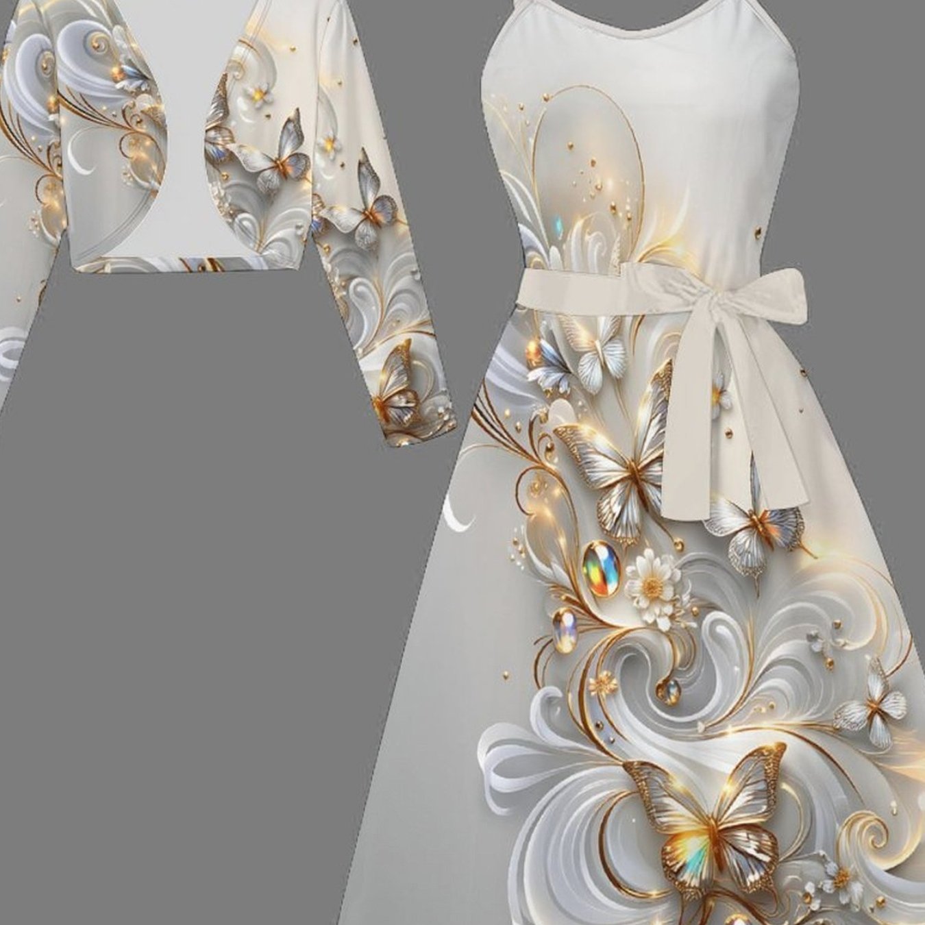 Elegant And Fashionable Women'-piece Set (long-sleeve Coat And Lace-up Halter Dress), Featuring Multi-element Full-, Ideal For Women' Life, , Travel, Parties, And Gatherings