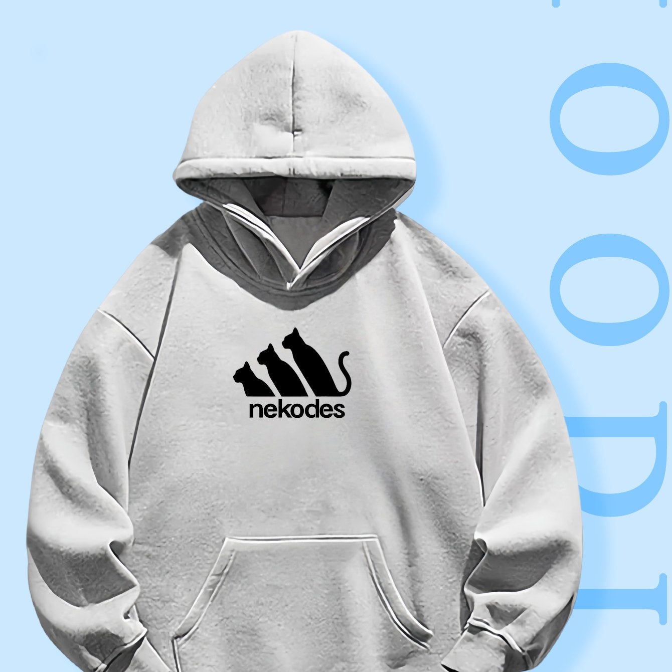 TEMU Black Crew Neck L/s Sweater With , Fashion, Casual,, S - 5xl Autumn/winter Clothes Hooded Print Tops Pocket Hooded Street Style Hooded Pullover