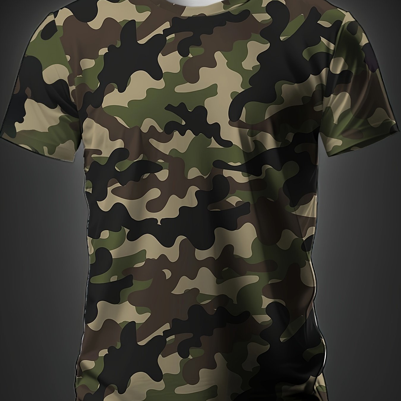 2024 New Summer Men's Short Sleeve Round Neck Top, Comfortable Mesh Breathable Fabric, T-shirt