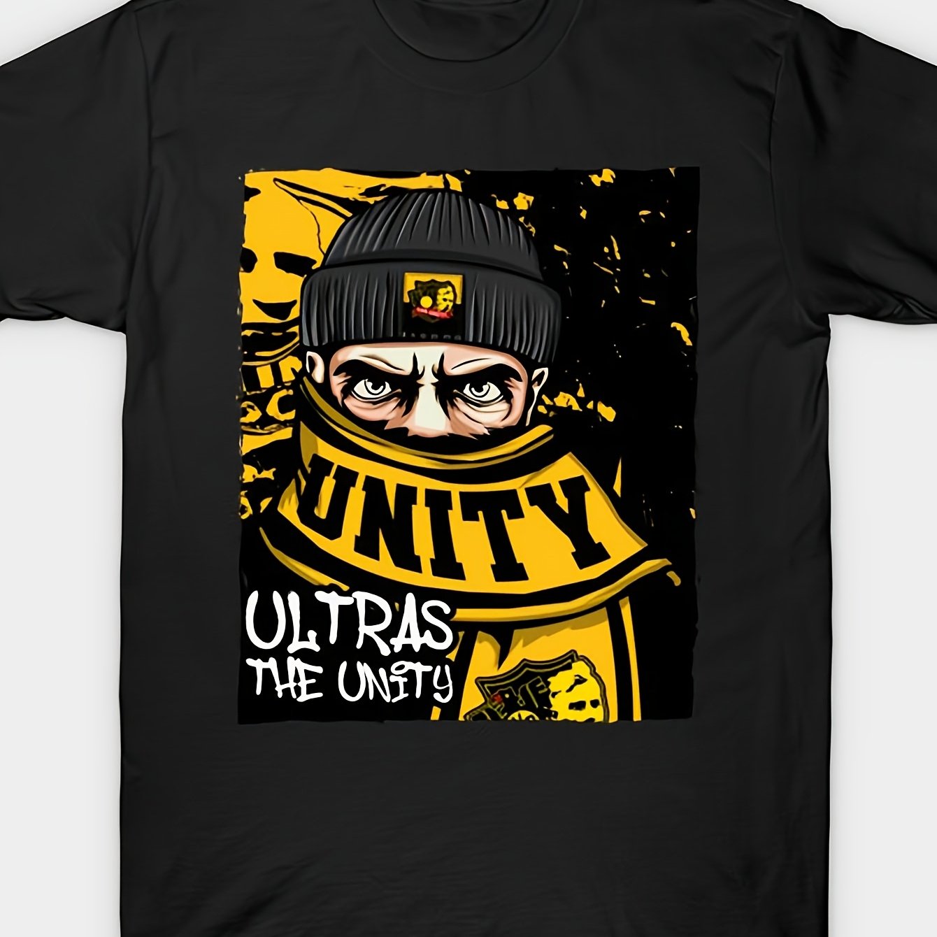 Image of This Year's Most Popular Men's Ultras Anime Funny Facial Graphic T-shirtlounesartdessin Casual Round Neck Tee With Ultras Logo & For Anime Gifts Casual Attiremachine W, Plus Size