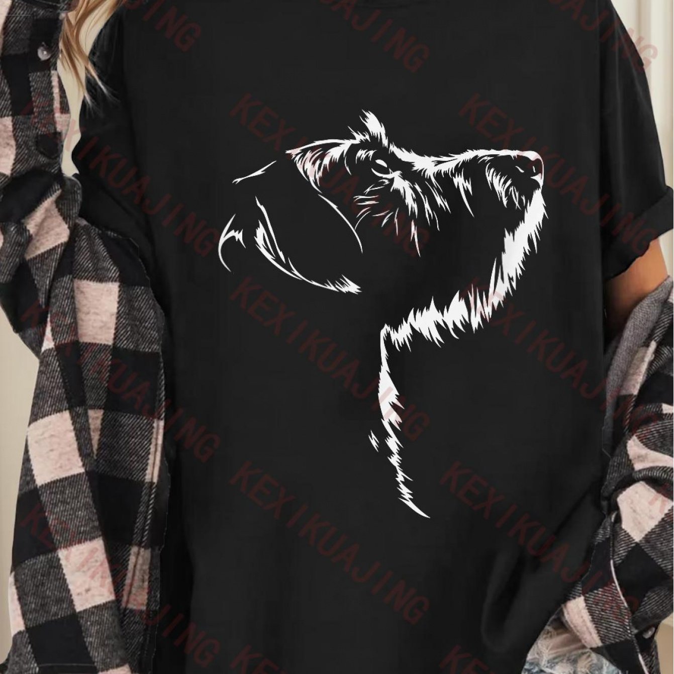 Dachshund Dog Shaped (teckel) T-shirt Cute Dachshund Portrait Short Sleeve Round Neck Casual Top, 180gsm Comfortable Casual Wear For Dachshund Lovers, Machine Washable Dog Apparel