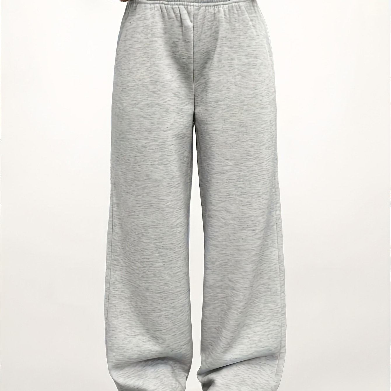 Image of Older Child Spring/autumn Gray Casual Fashion Versatile Long Length Sweatpants With Elastic Waist Casual Trousers, For Outdoor