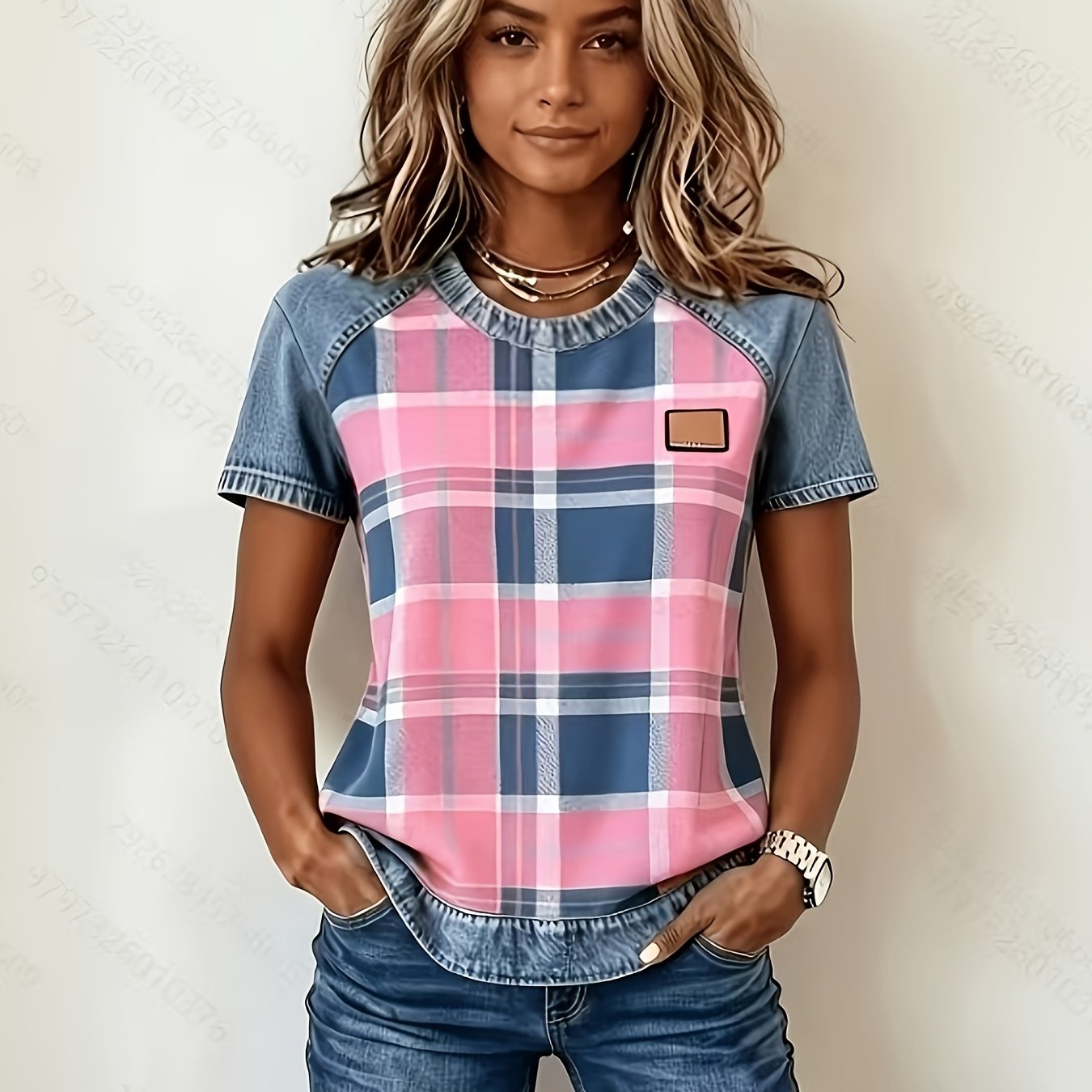 TEMU Spring/summer New Women's Printed T-shirt, Women's Short Sleeve T-shirt, Women' Fashion Versatile Item