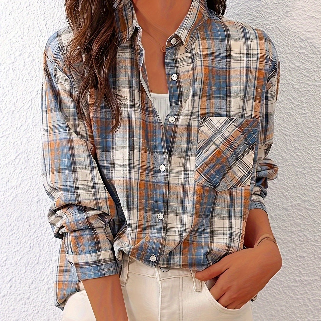 Image of Shirt Women's Long-sleeved Fashionable Design, Shirt Women's Top
