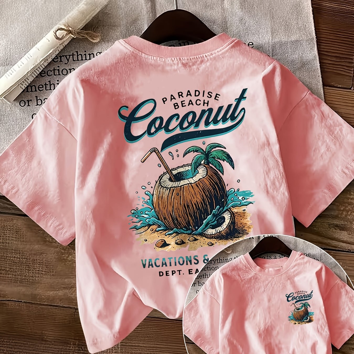 TEMU Casual Short-sleeve Crew Neck T-shirt With Graphic Design, Perfect For Summer And Spring, Designed For Plus-size Women